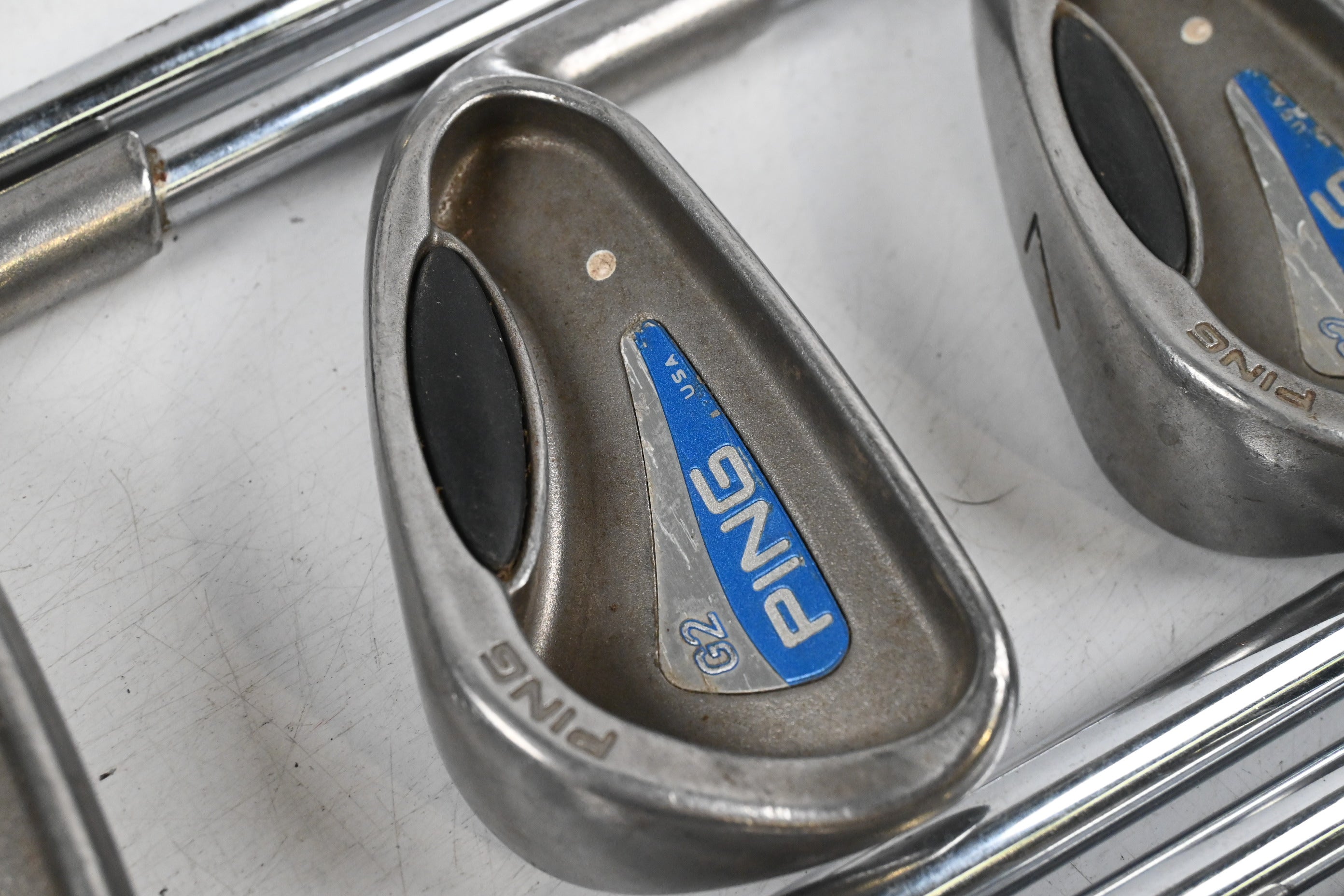 Ping G2 HL Irons / 4-PW+SW / White Dot / Regular Flex Steel Shafts