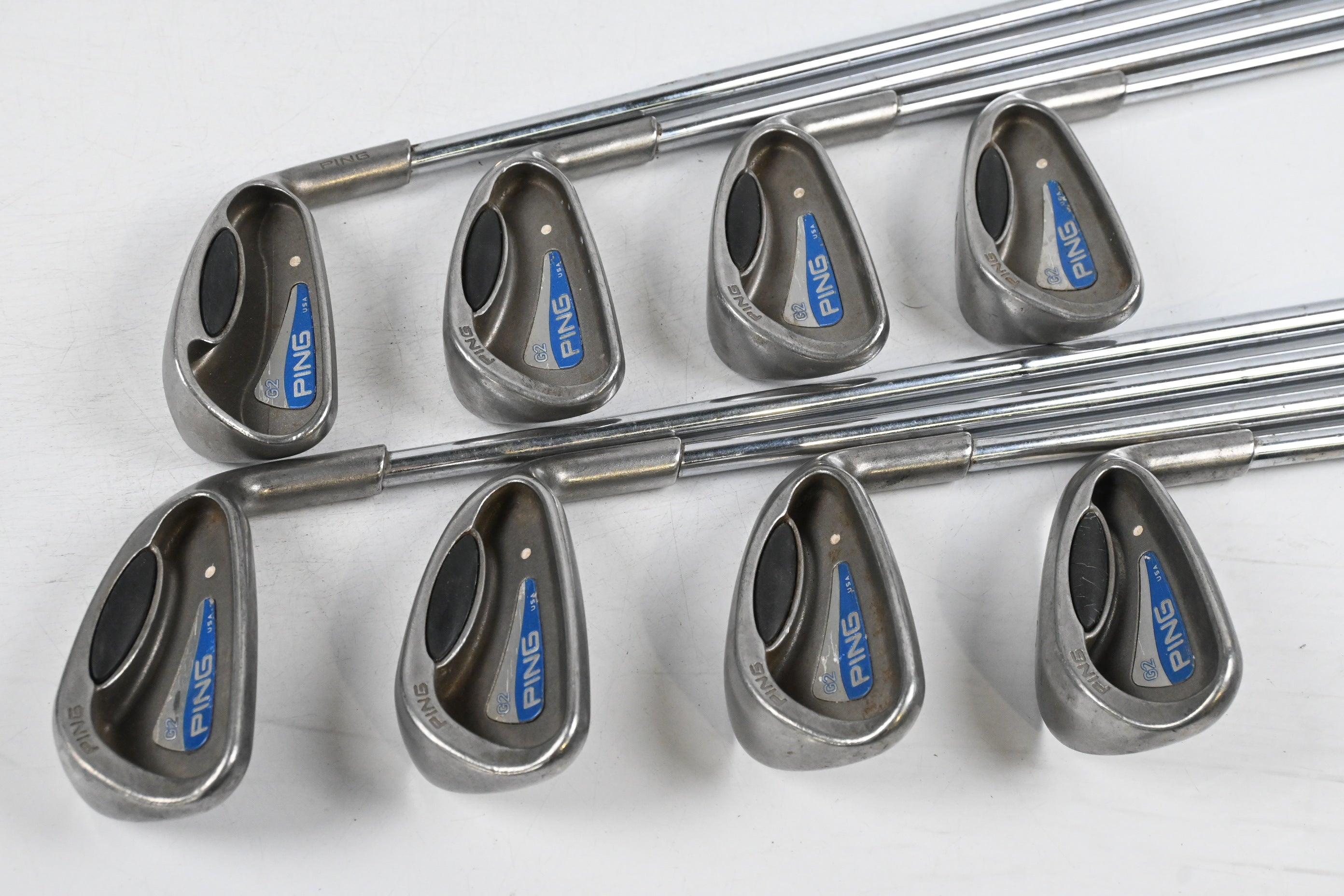 Ping G2 HL Irons / 4-PW+SW / White Dot / Regular Flex Steel Shafts