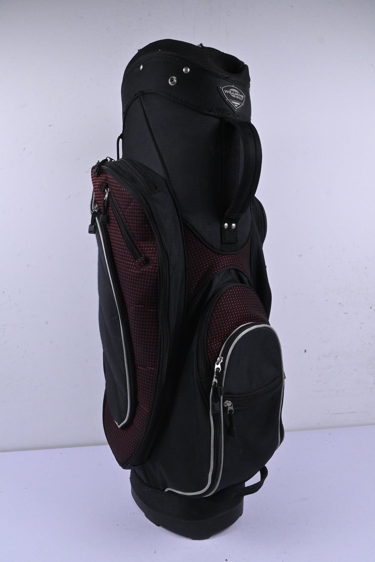Williams Golf Cart Bag / 13-Way Divider / Black & Red