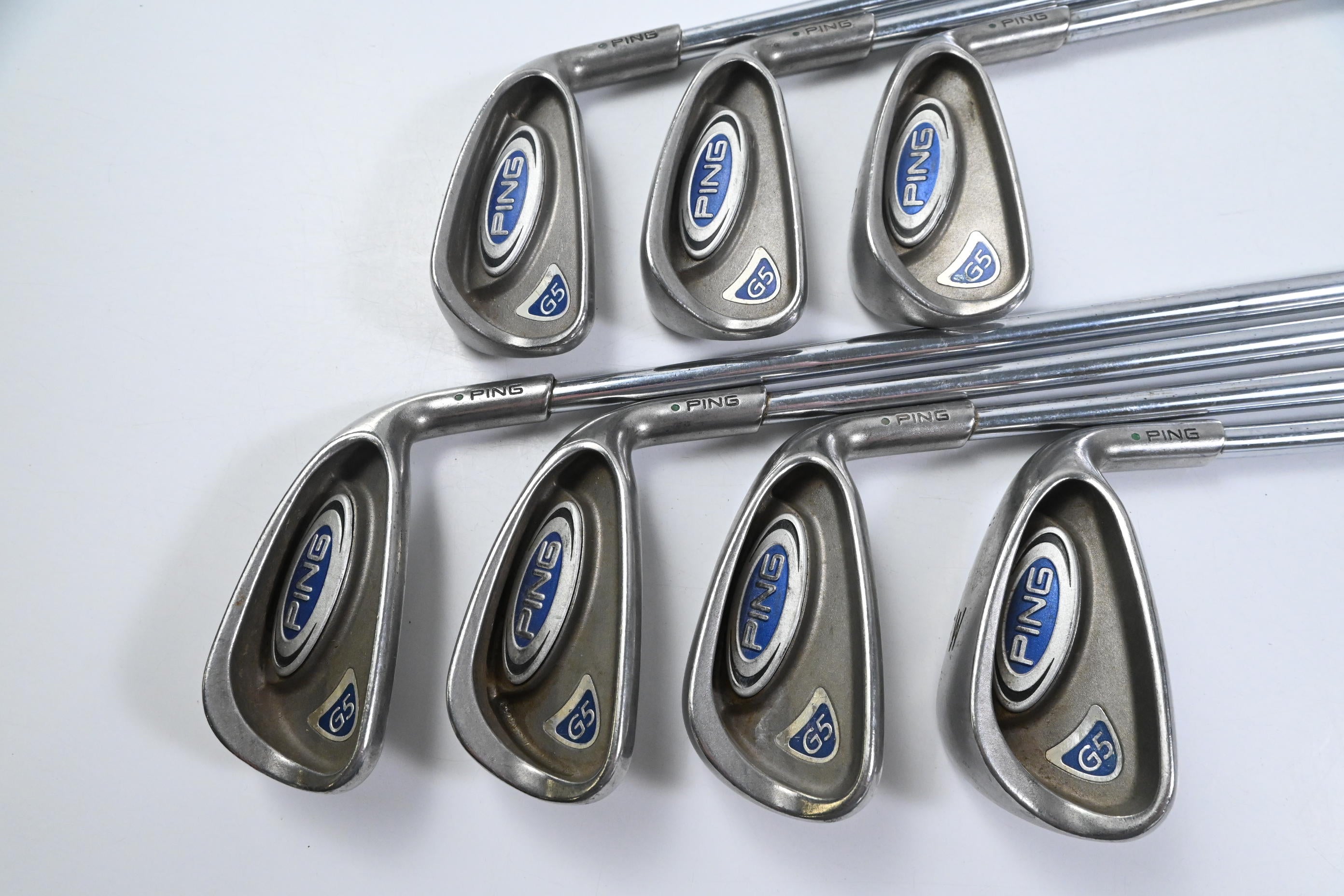 Ping G5 Irons / 4-PW / Green Dot / Stiff Flex Steel Shaft