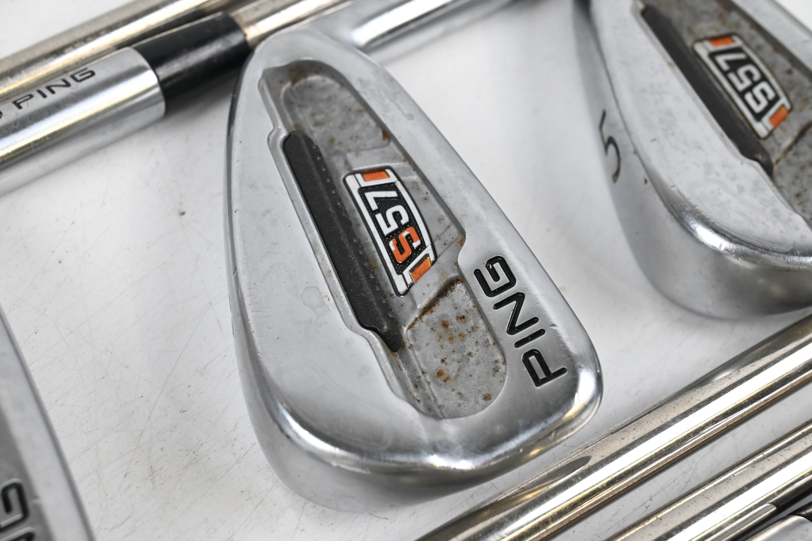 Ping S57 Irons / 2-9i / Black Dot / Stiff Flex Black Gold Shafts
