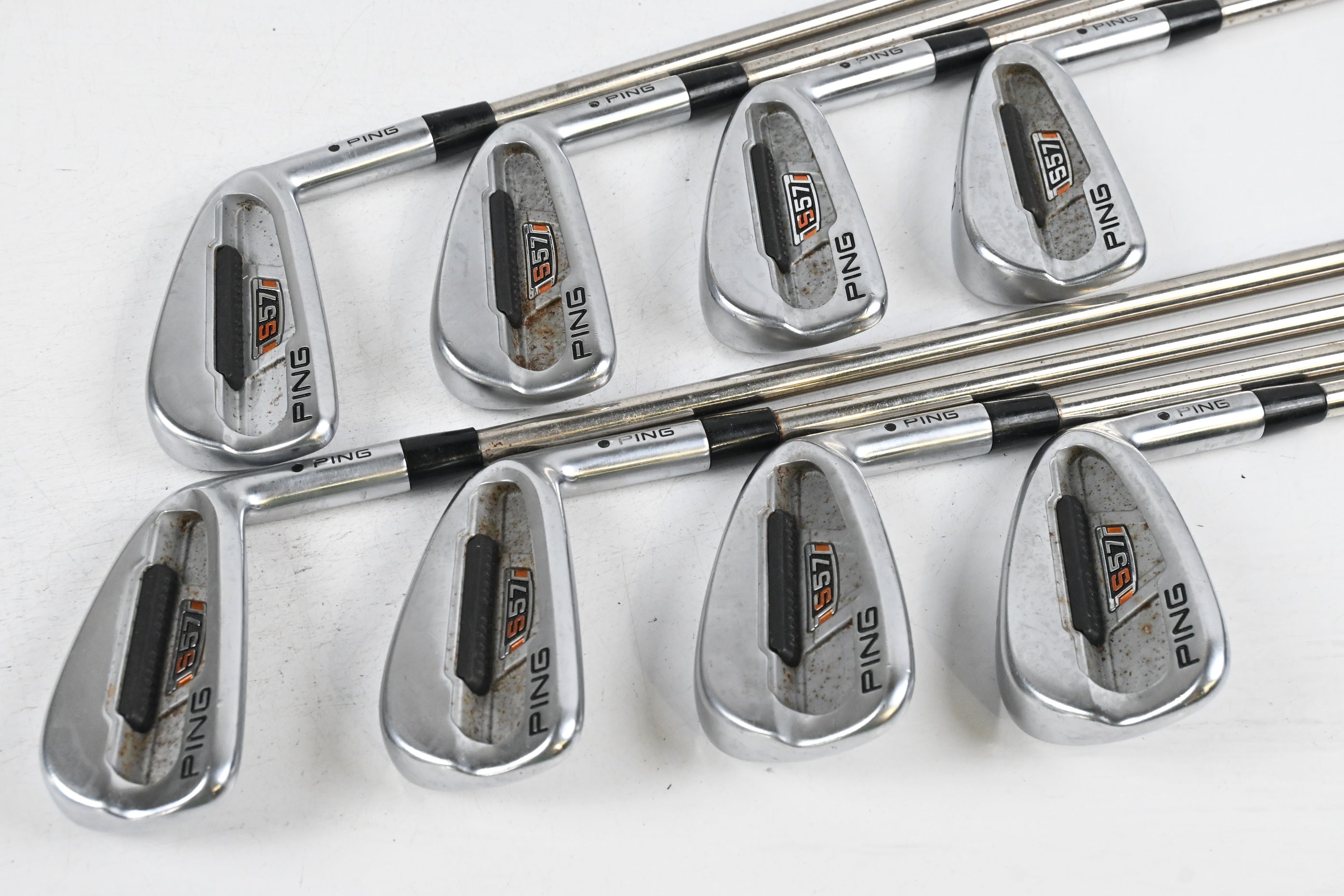 Ping S57 Irons / 2-9i / Black Dot / Stiff Flex Black Gold Shafts