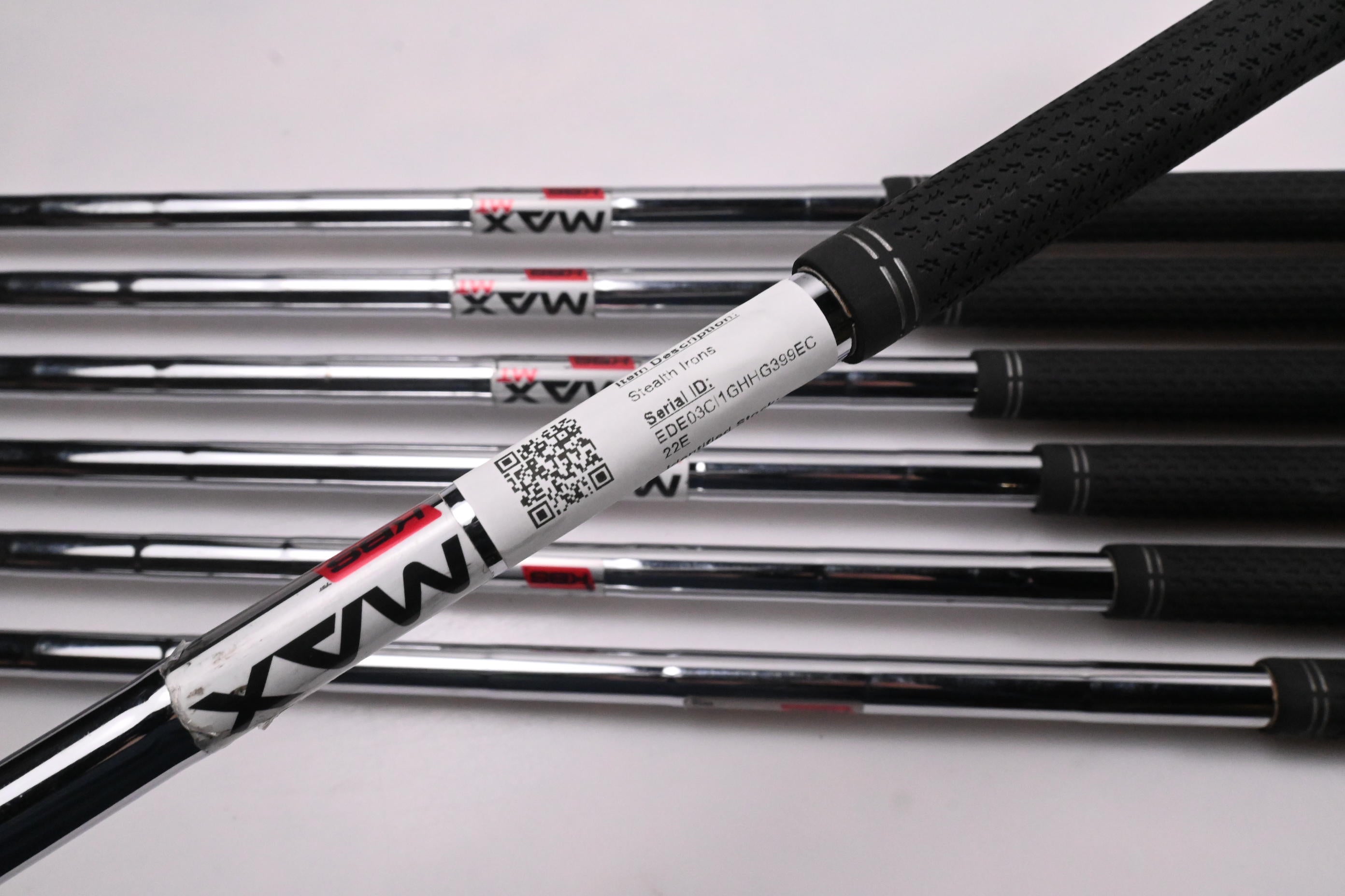 Taylormade Stealth Irons / 5-PW+SW / Stiff Flex KBS MAX 80 Shafts