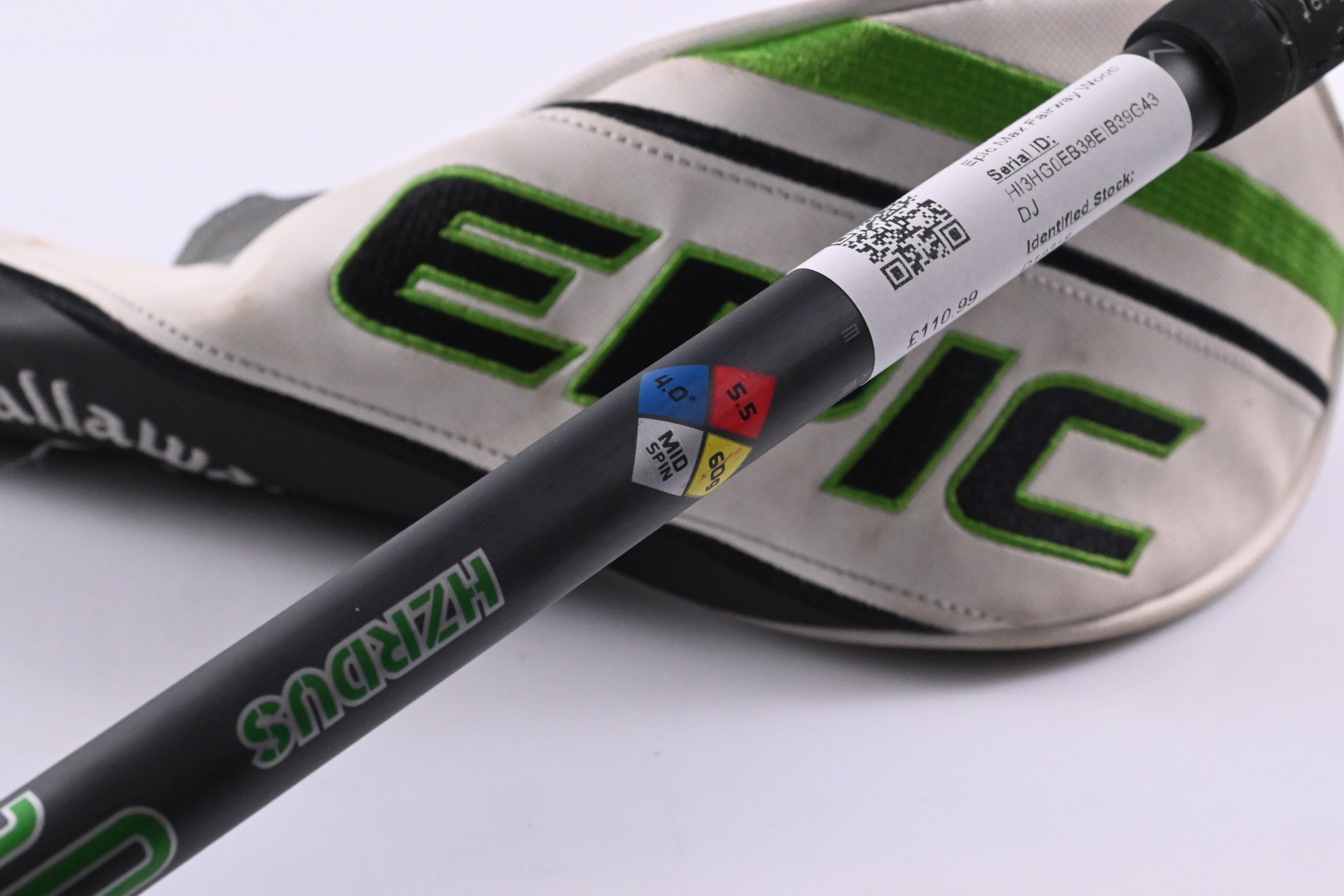 Callaway Epic Max #5 Wood / 18 Degree / Regular Flex HZRDUS Smoke iM10 60 Shaft