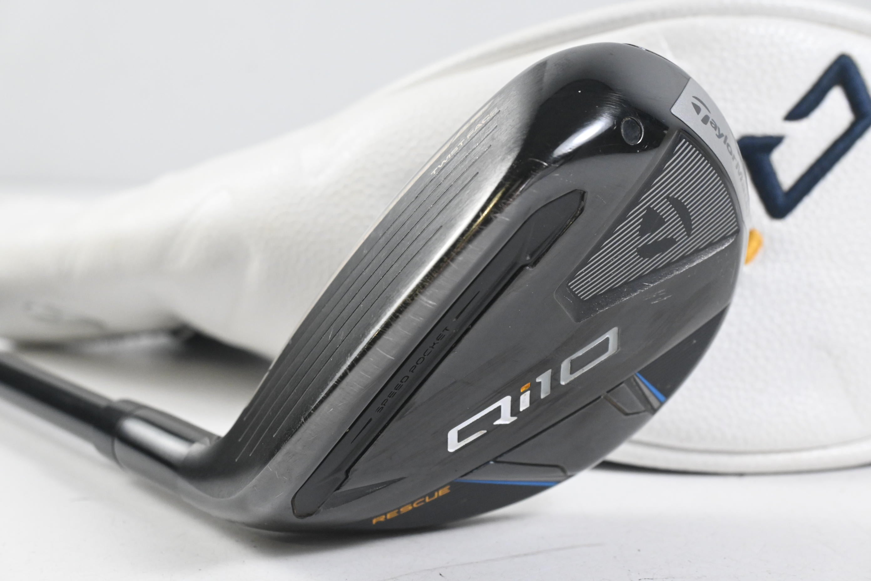 Left Hand Taylormade Qi10 #4 Hybrid / 22 Degree / Regular Flex Ventus TR Blue 6