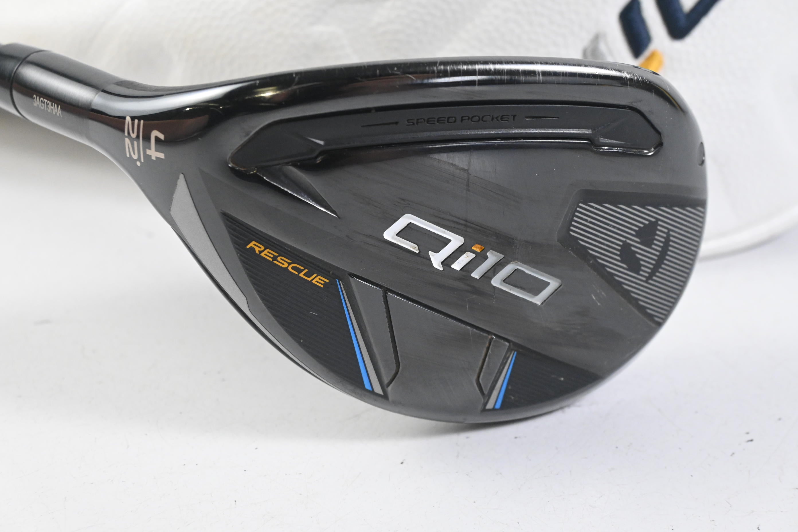 Left Hand Taylormade Qi10 #4 Hybrid / 22 Degree / Regular Flex Ventus TR Blue 6