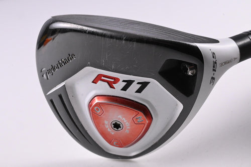 Taylormade R11 #3 Wood / 15.5 Degree / Stiff Flex Fujikura Motore F3 80 Shaft