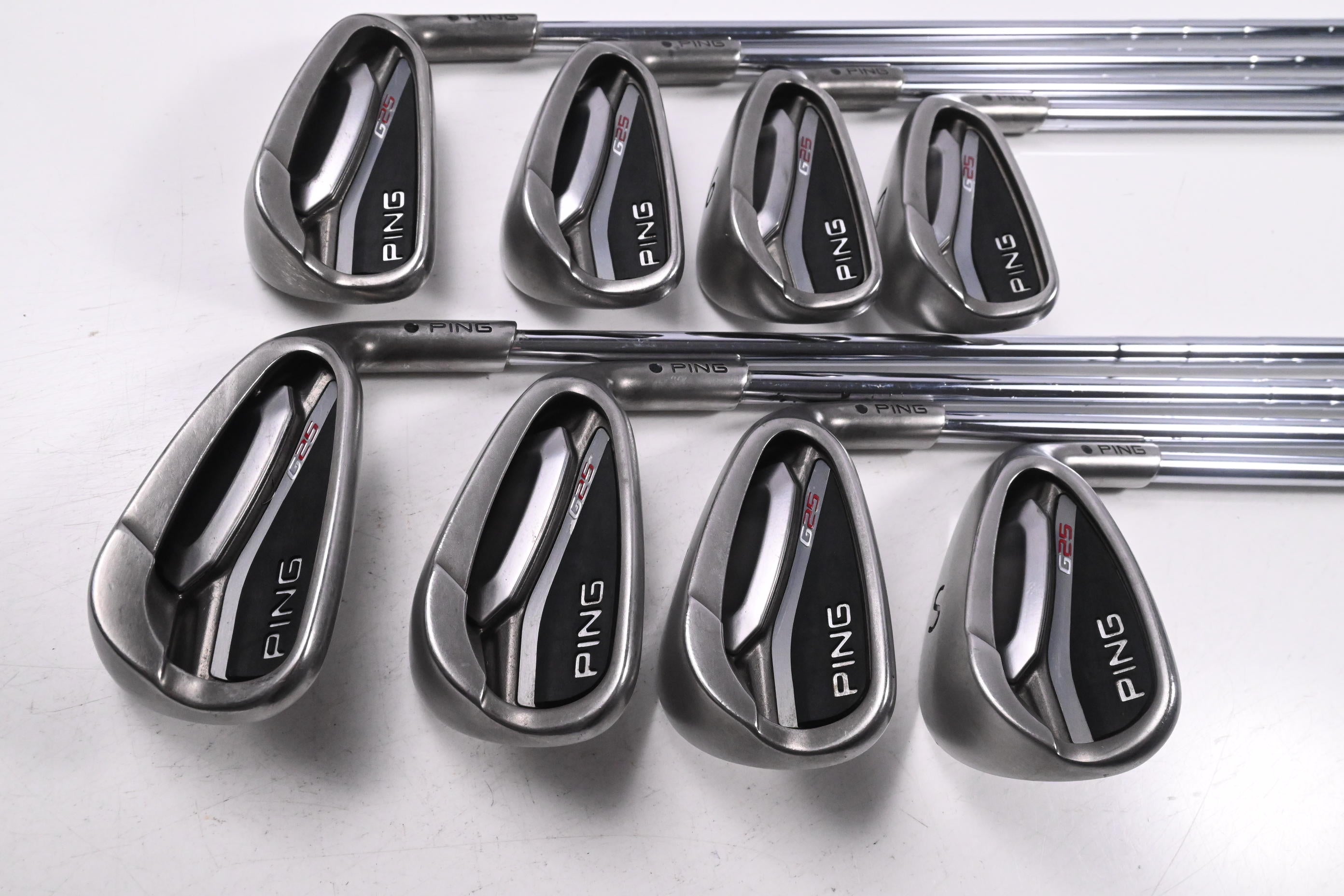 Ping G25 Irons / 4-PW+SW / Black Dot / Regular Flex Ping CFS Shafts