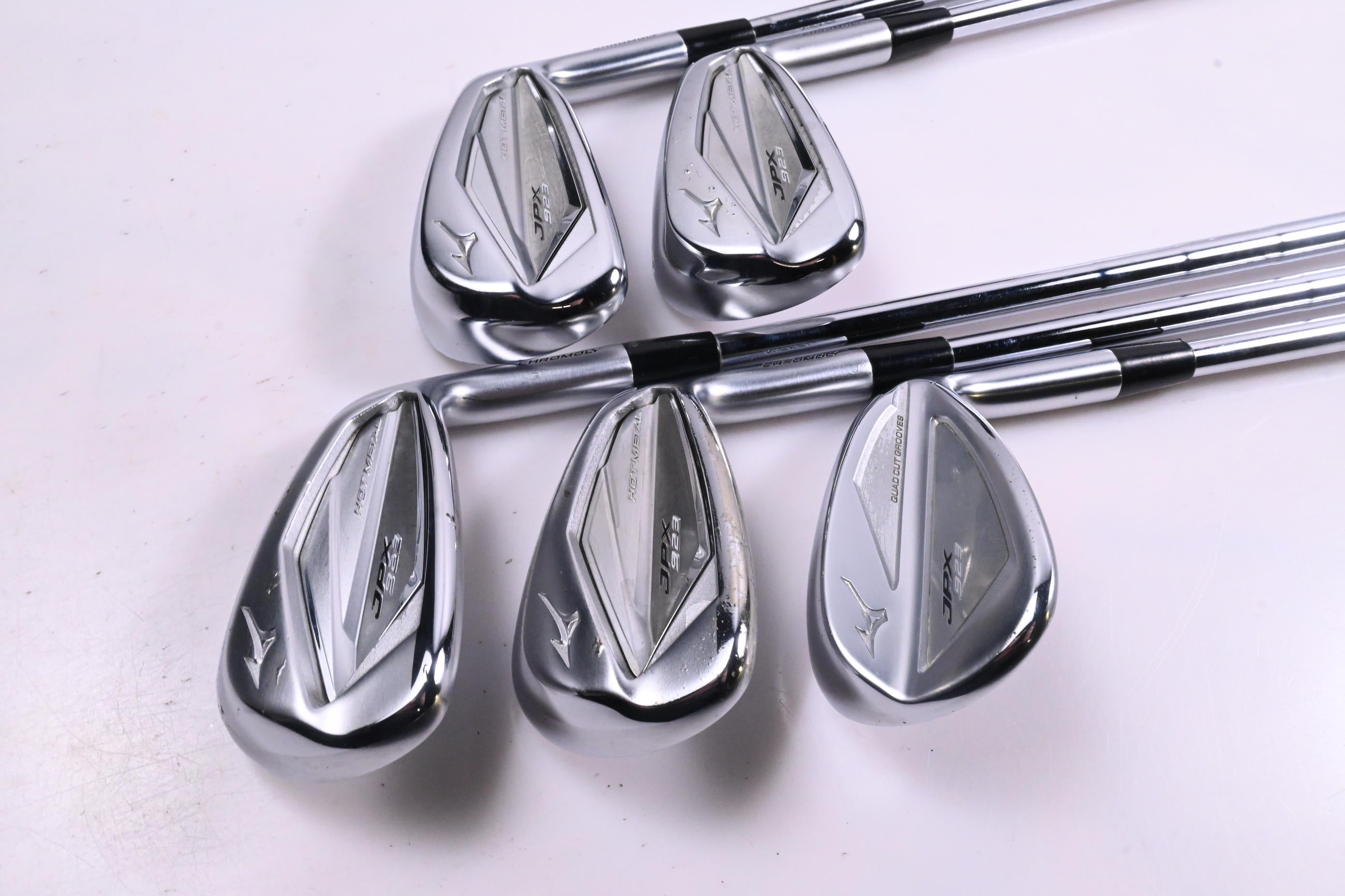 Mizuno JPX 923 Hot Metal Irons / 7-PW+SW / Stiff Flex KBS Tour Shafts