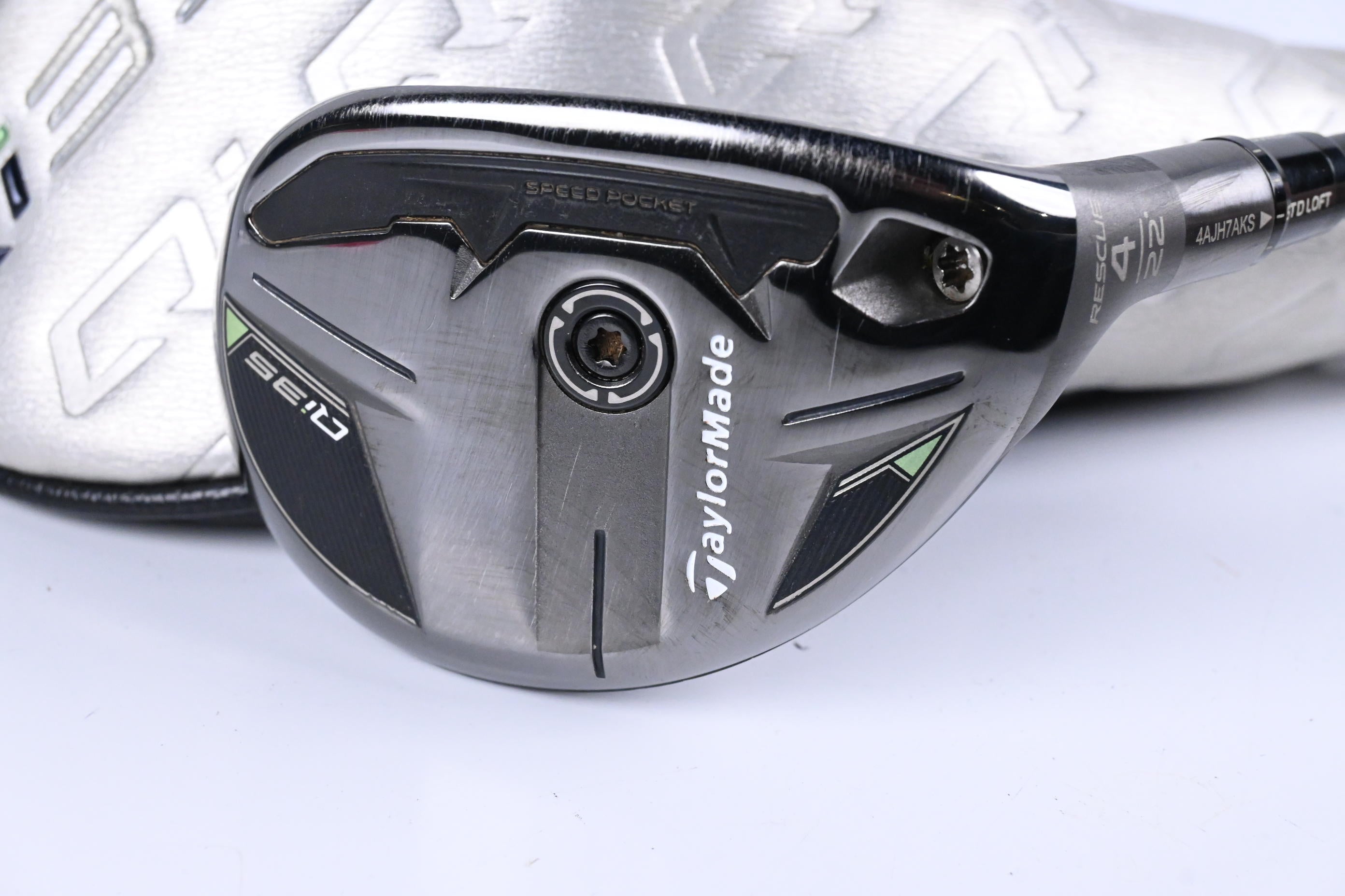 Taylormade Qi35 #4 Hybrid / 22 Degree / Stiff Flex Kai'li Blue Dark Waves 85