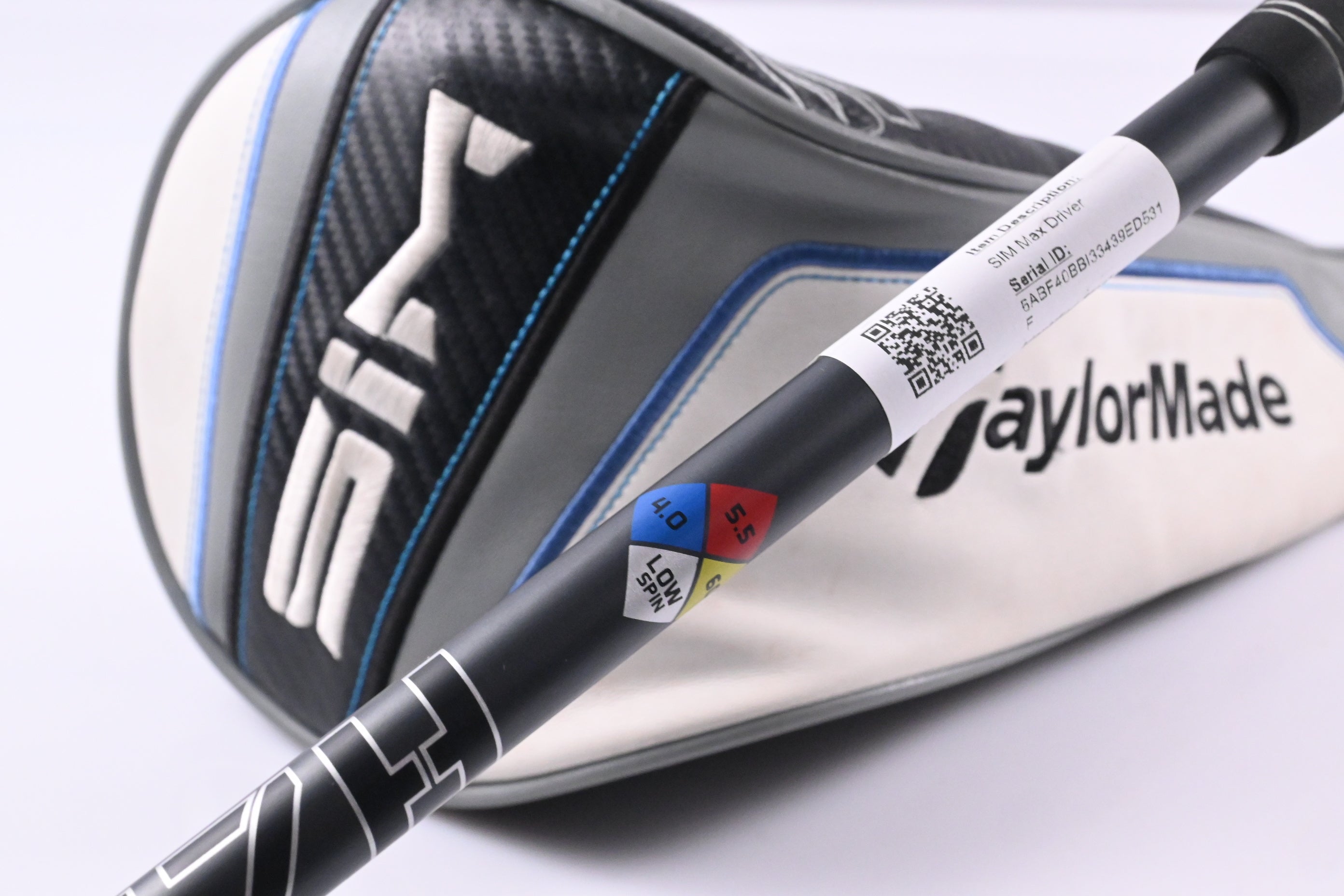 Left Hand Taylormade SIM Max Driver / 10.5 Degree / Regular Flex HZRDUS Smoke Black