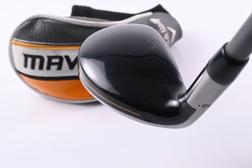 Left Hand Callaway Mavrik #3 Hybrid / 18 Degree / Regular Flex Catalyst 65 Shaft
