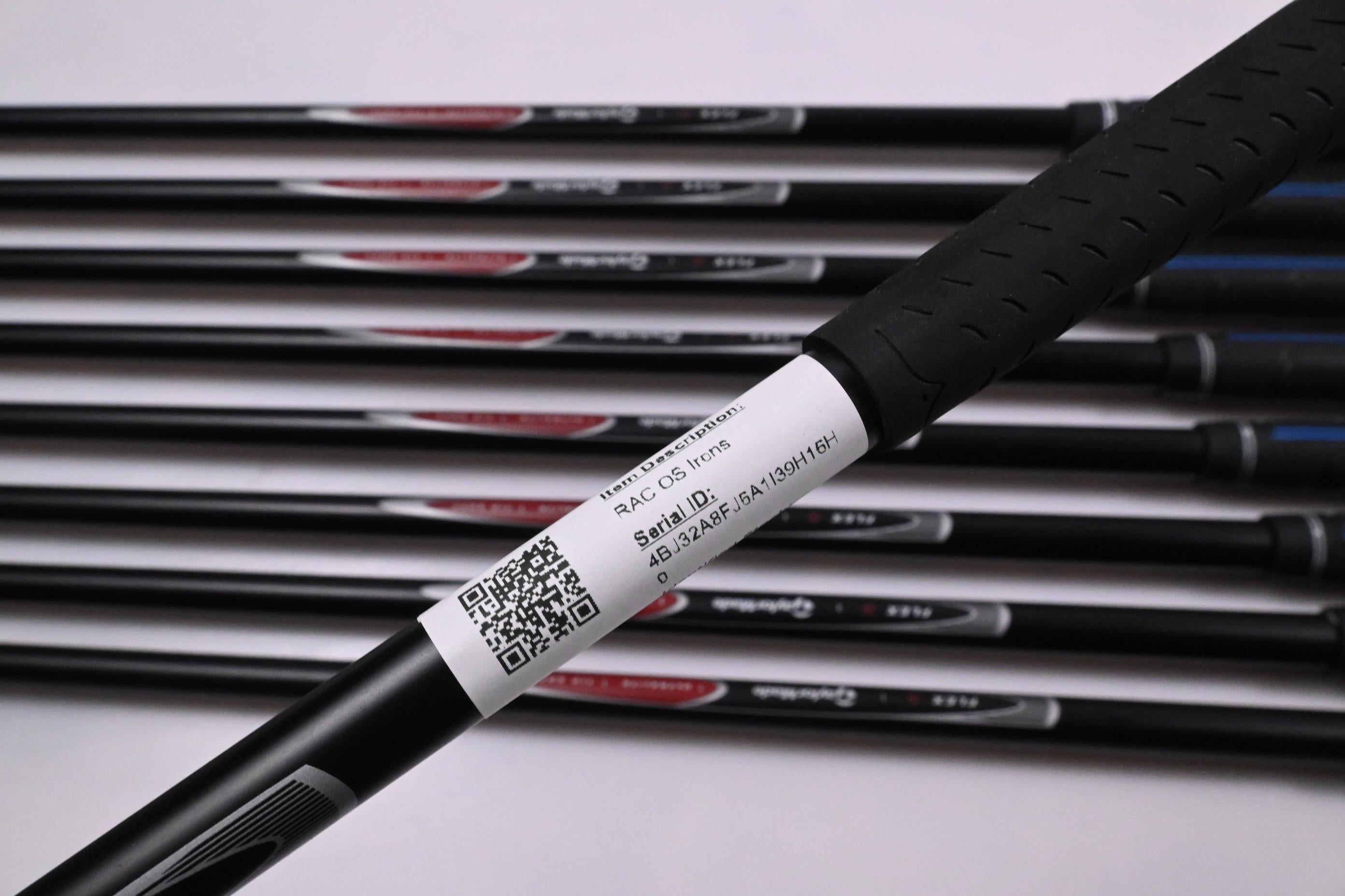 Left Hand Taylormade RAC OS Irons / 3-PW+SW / Stiff Flex Taylormade Shafts