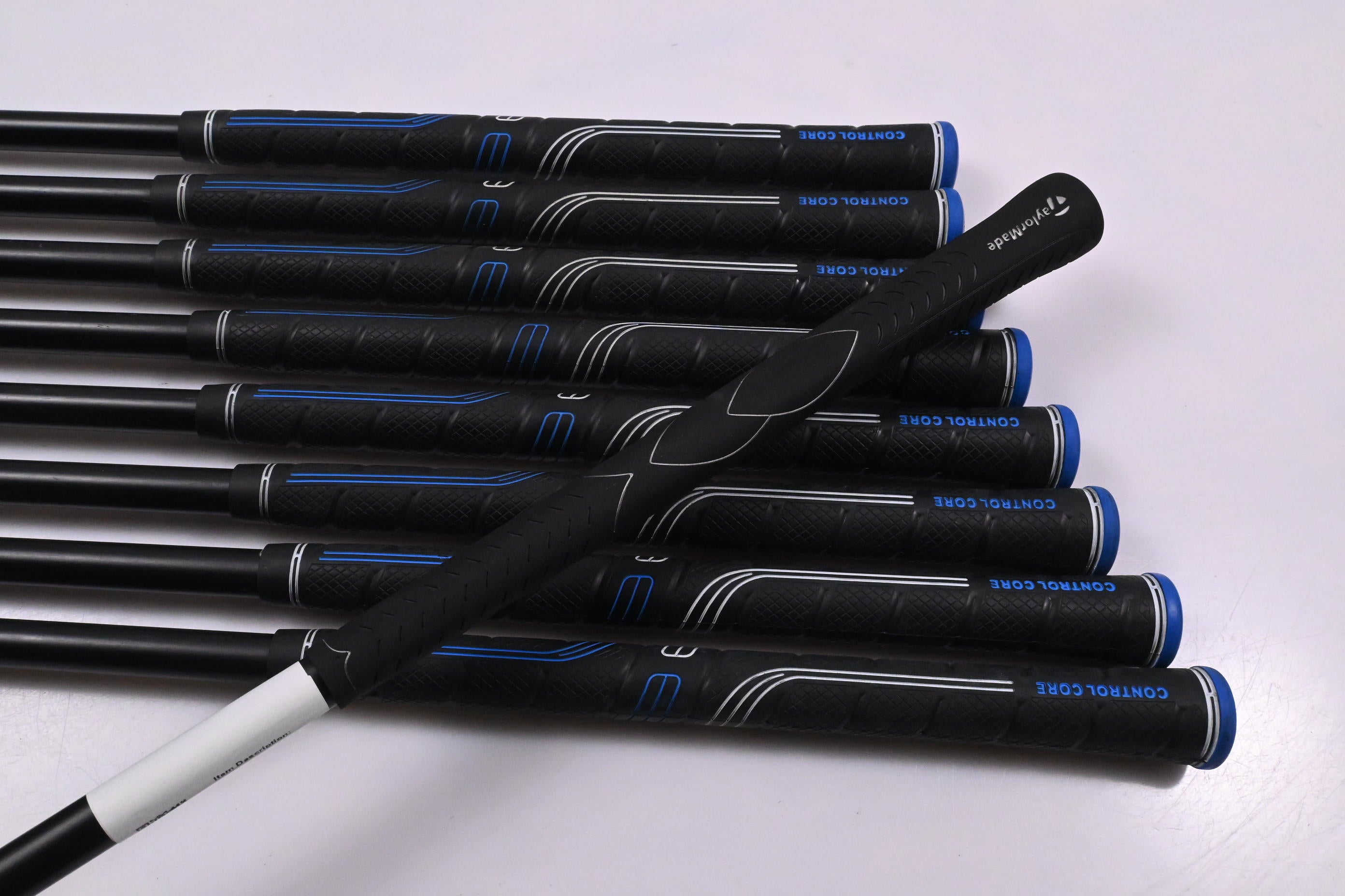 Left Hand Taylormade RAC OS Irons / 3-PW+SW / Stiff Flex Taylormade Shafts