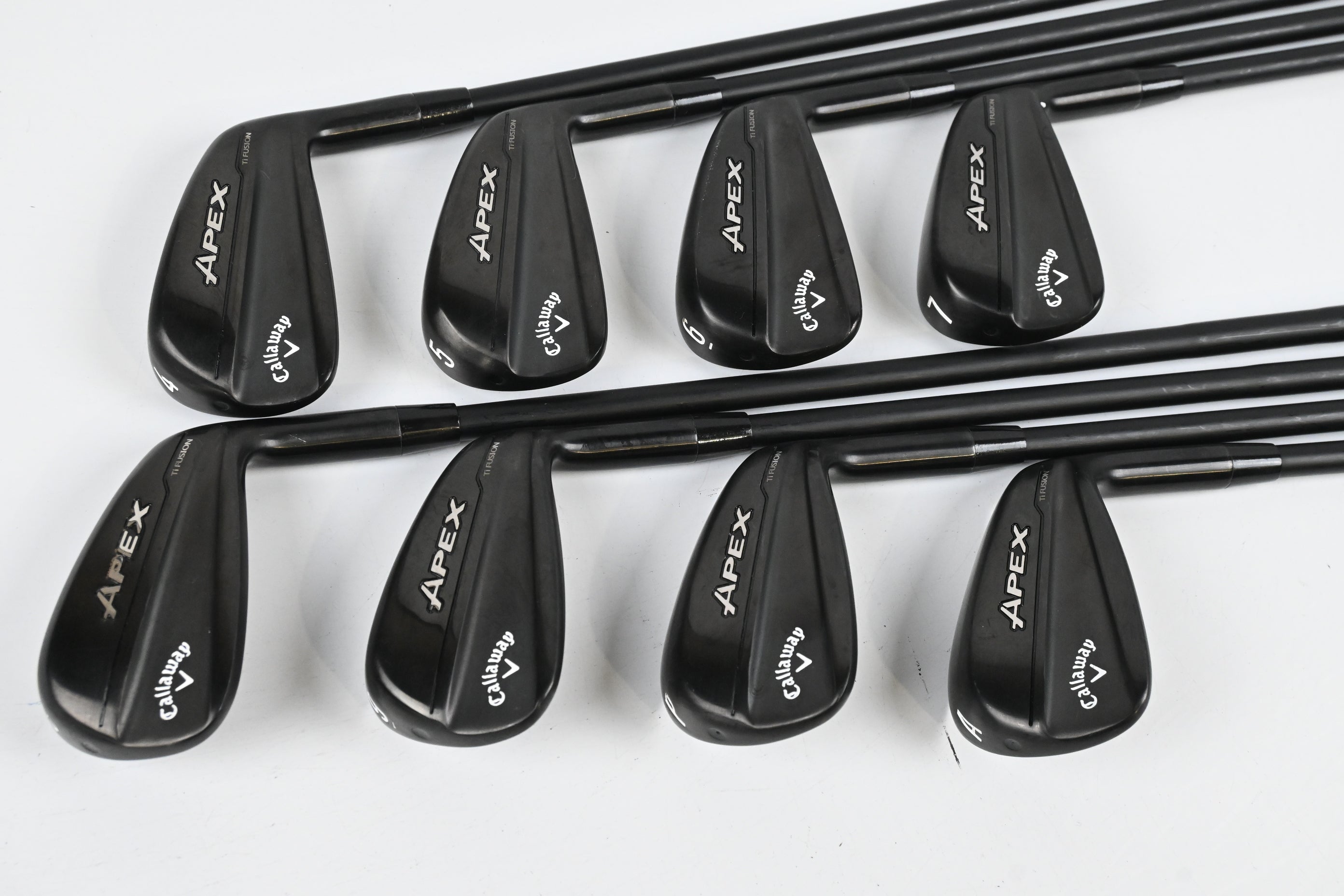Callaway Apex Ti Fusion Black Irons / 4-PW+GW / Stiff Flex Dynamic Gold S300 105