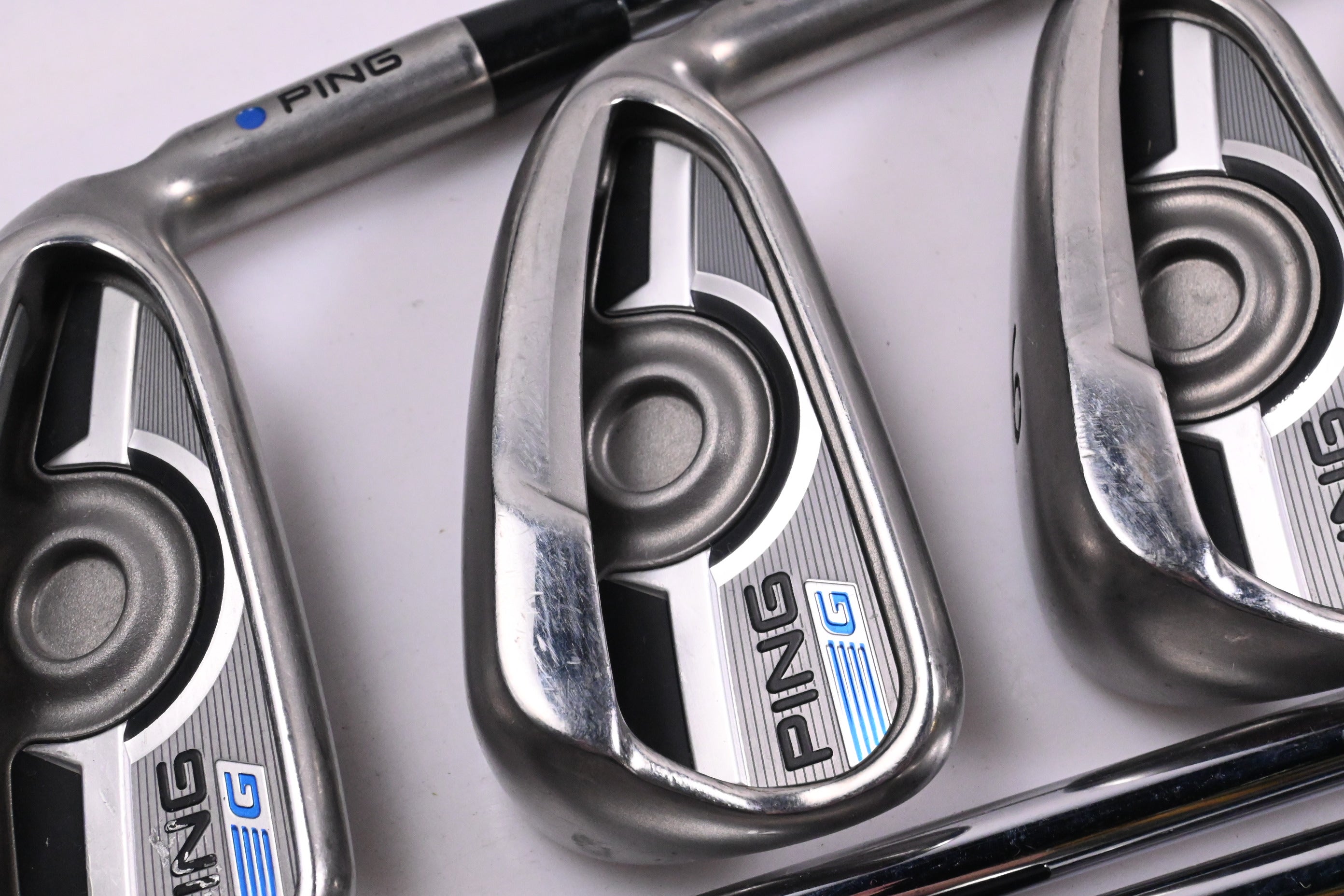 Ping G Series Irons / 4-PW+UW+SW / Blue Dot / Regular Flex Ping AWT 2.0