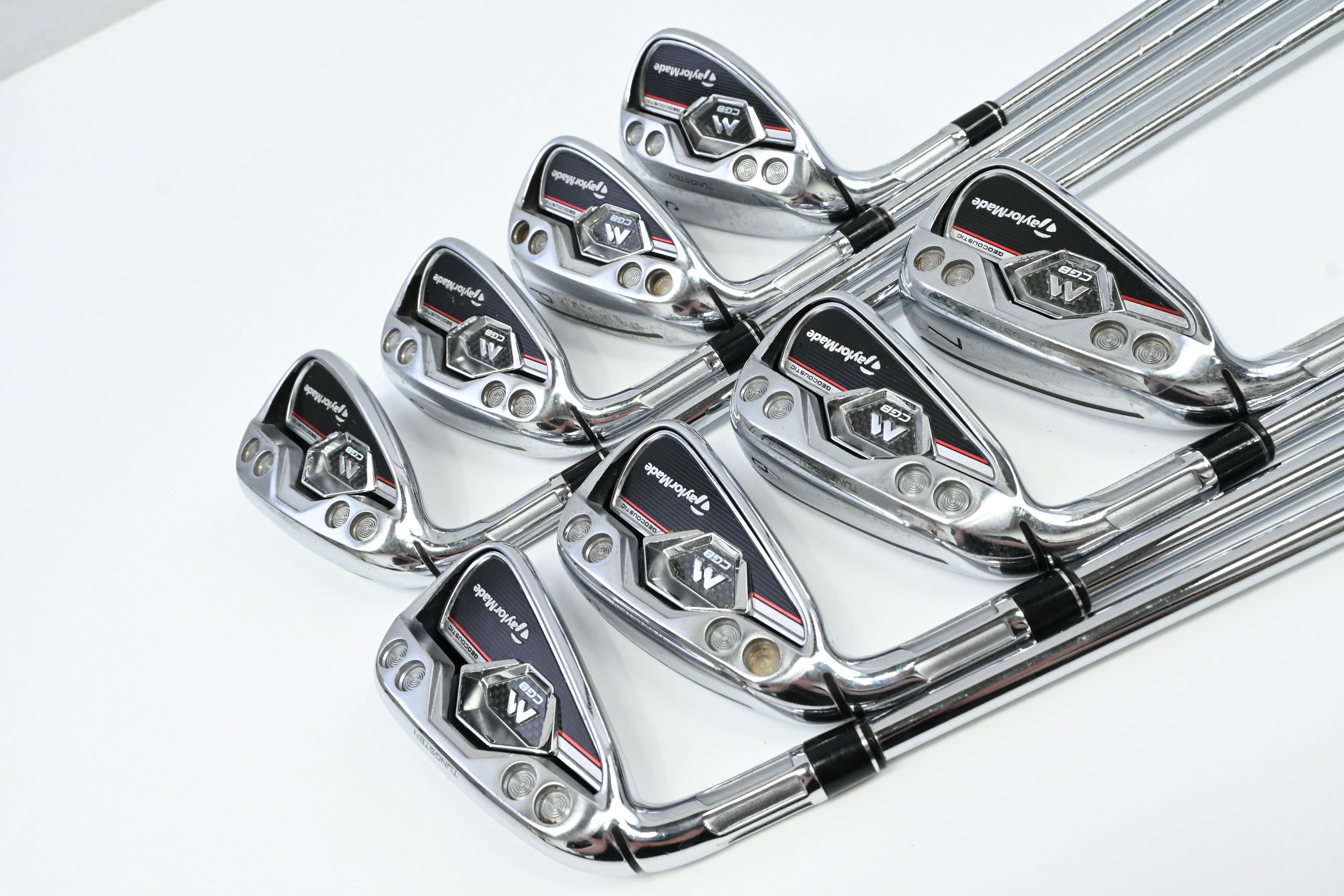 Left Hand Taylormade M CGB Irons / 4-PW+SW / Regular Flex KBS MAX 85 Shafts