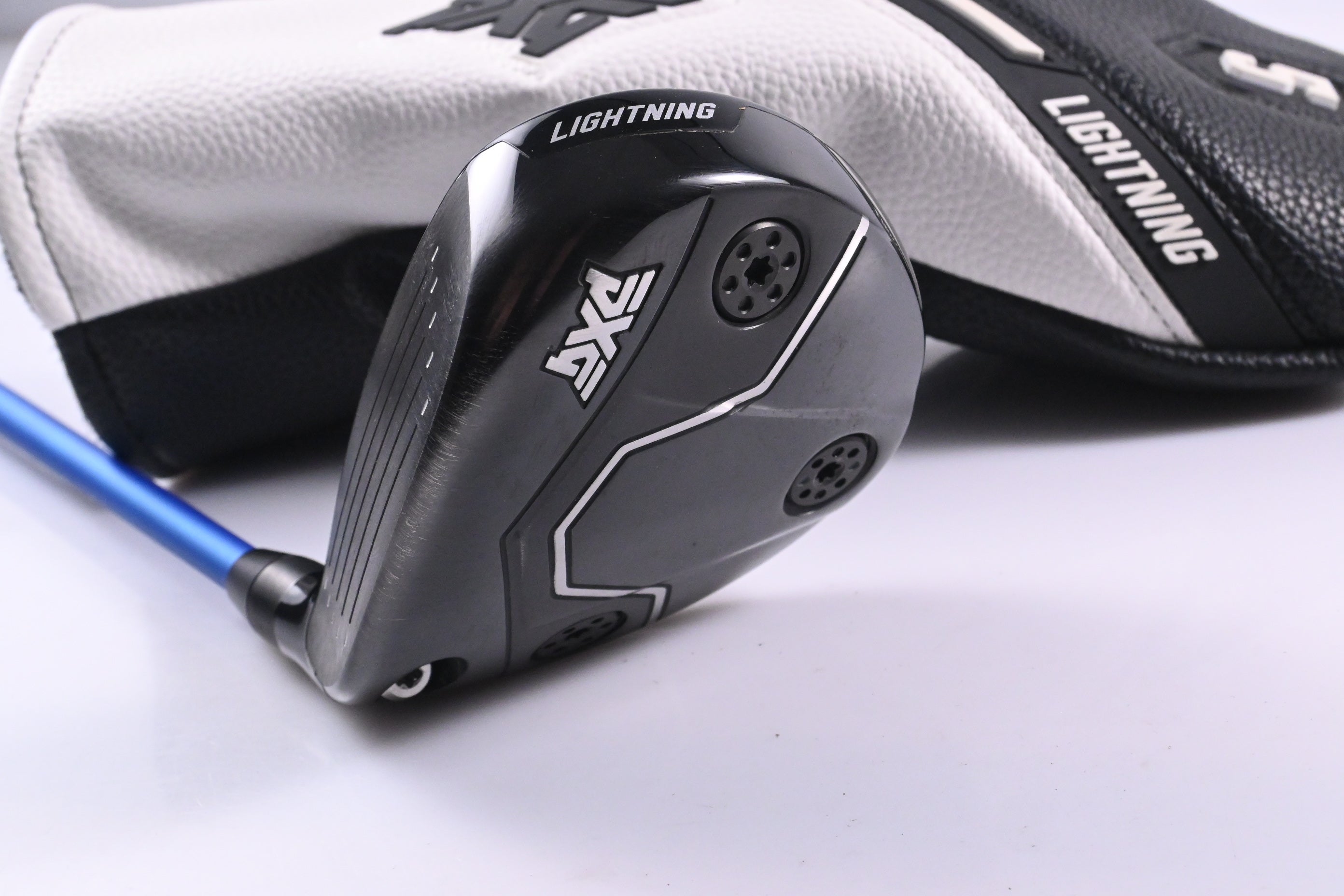 Left Hand PXG Lightning #5 Wood / 18 Degree / Stiff Flex Denali Frost Blue 60