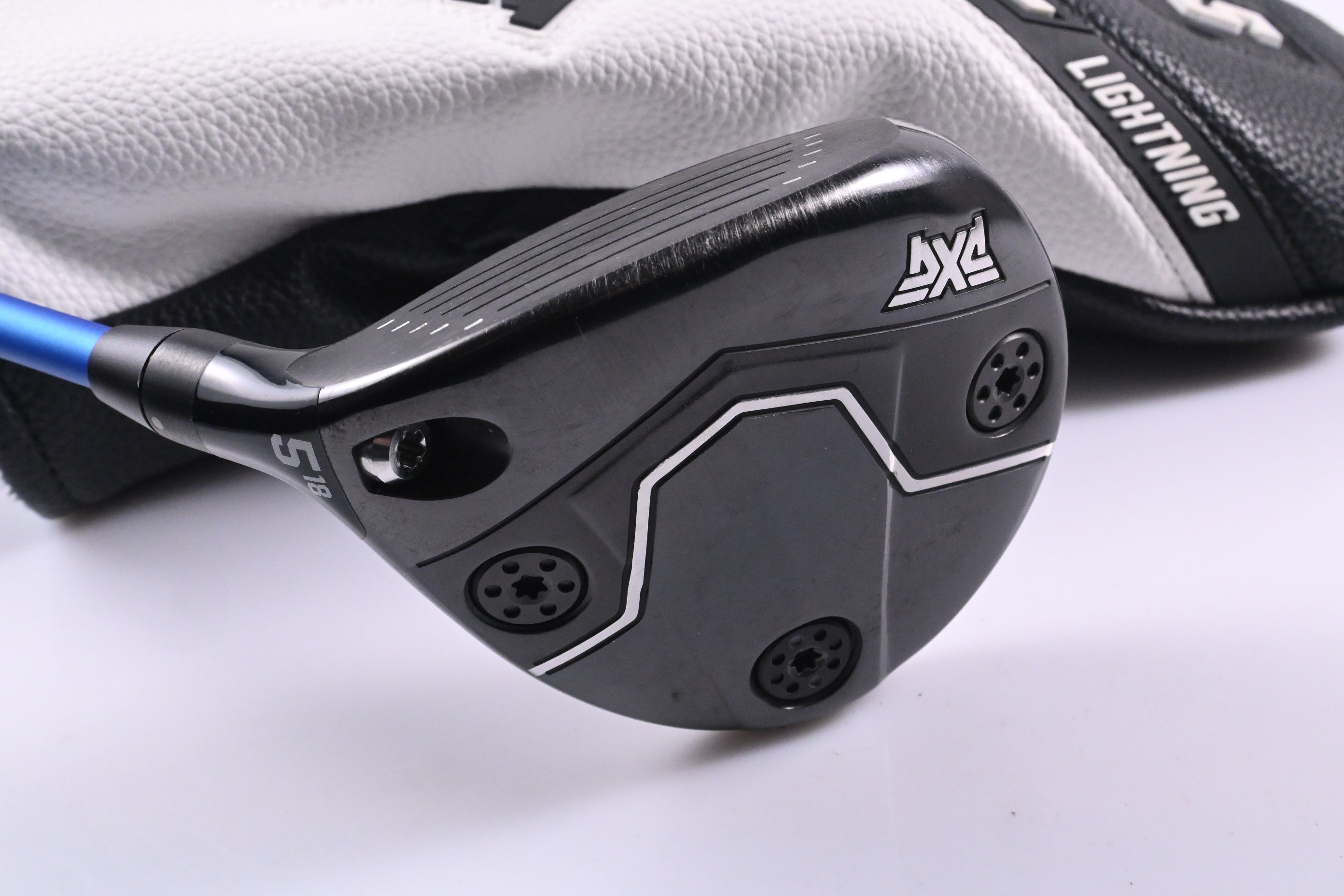 Left Hand PXG Lightning #5 Wood / 18 Degree / Stiff Flex Denali Frost Blue 60