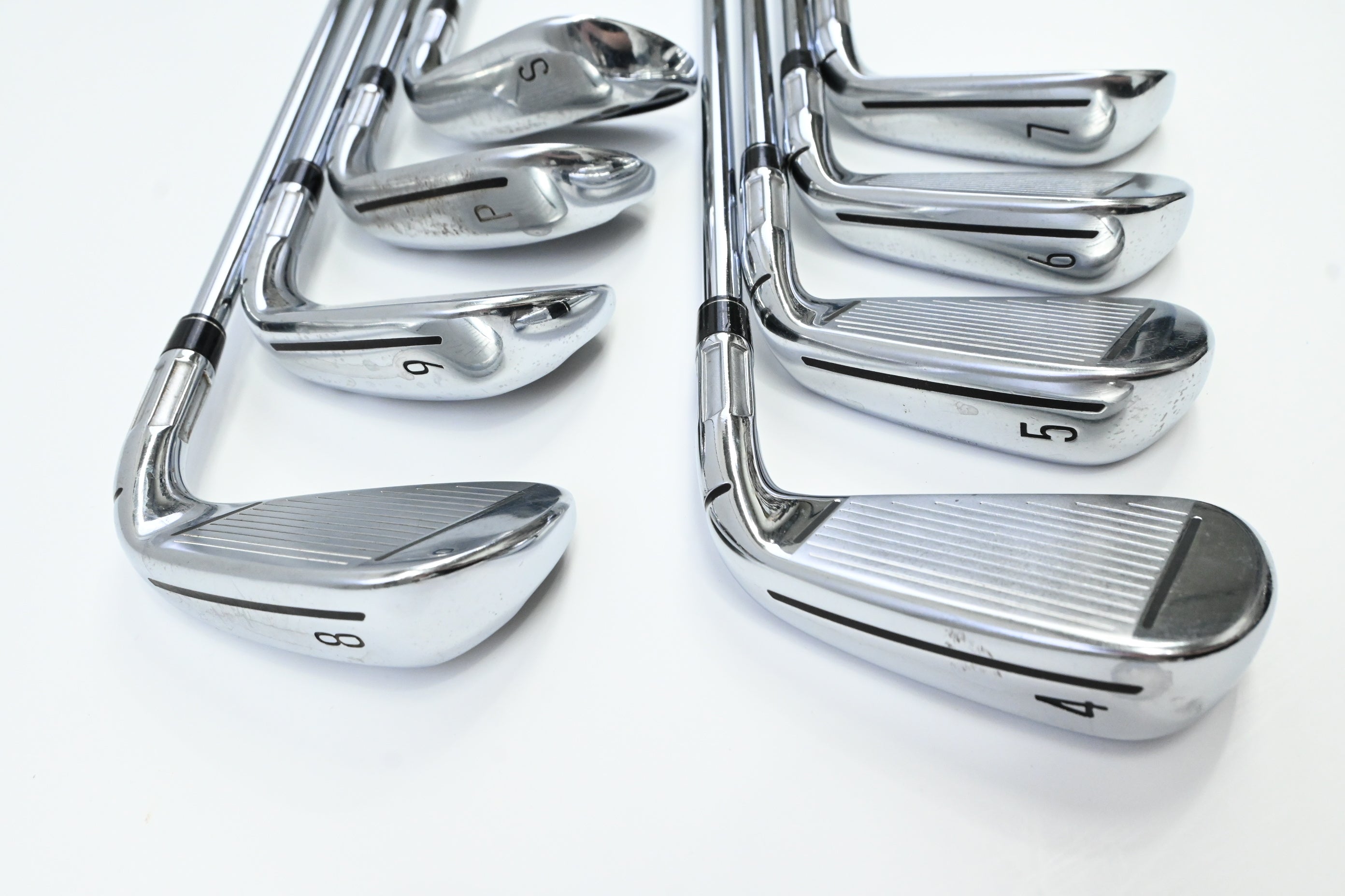Left Hand Taylormade M CGB Irons / 4-PW+SW / Regular Flex KBS MAX 85 Shafts