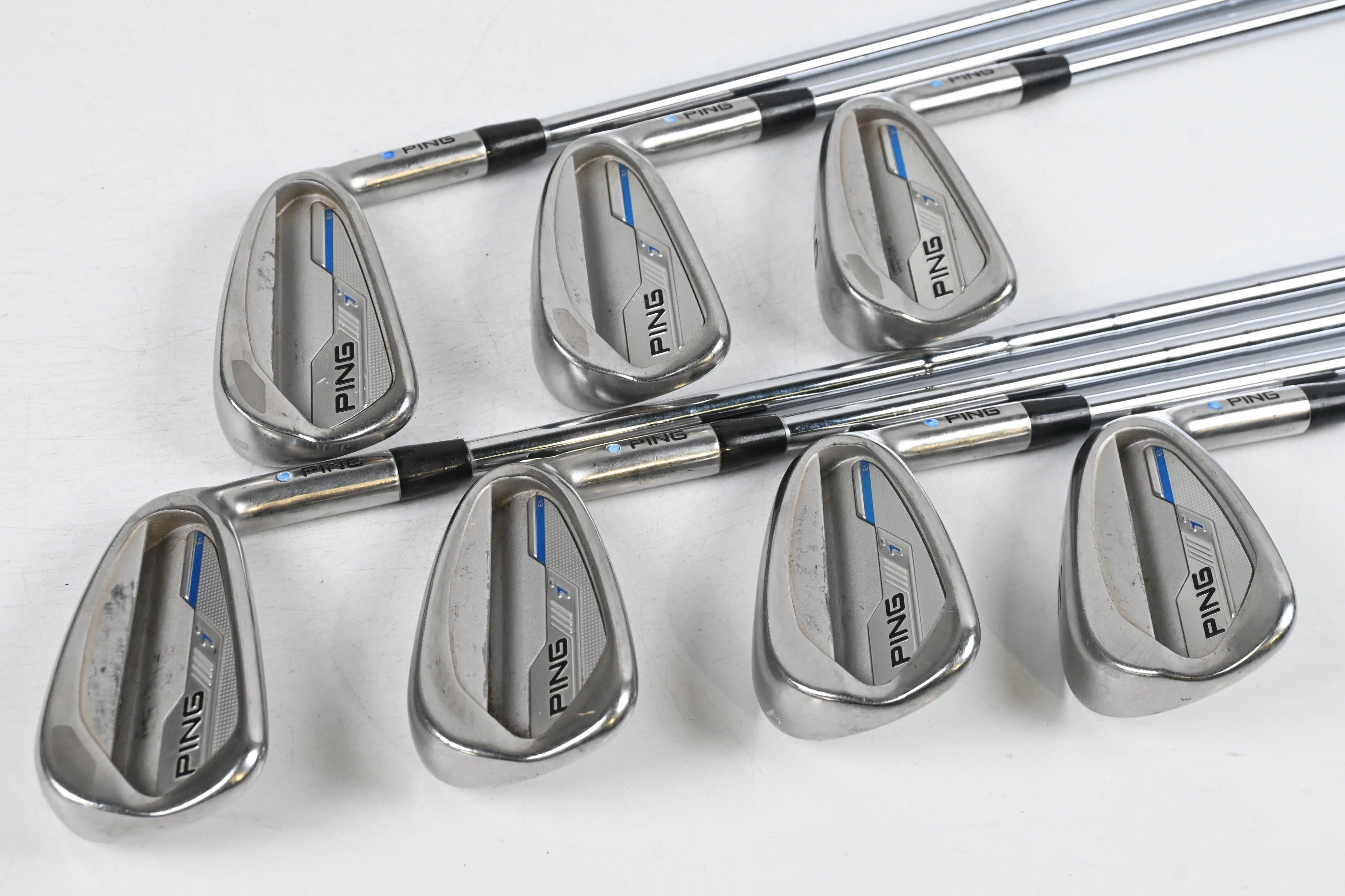 Ping i-Series E1 Irons / 4-PW / Blue Dot / Stiff Flex Ping CFS Distance Shafts