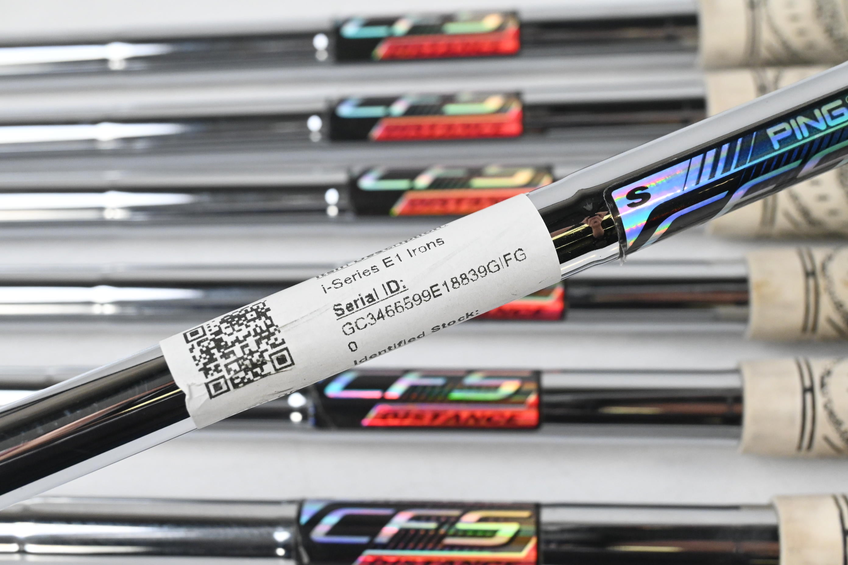 Ping i-Series E1 Irons / 4-PW / Blue Dot / Stiff Flex Ping CFS Distance Shafts