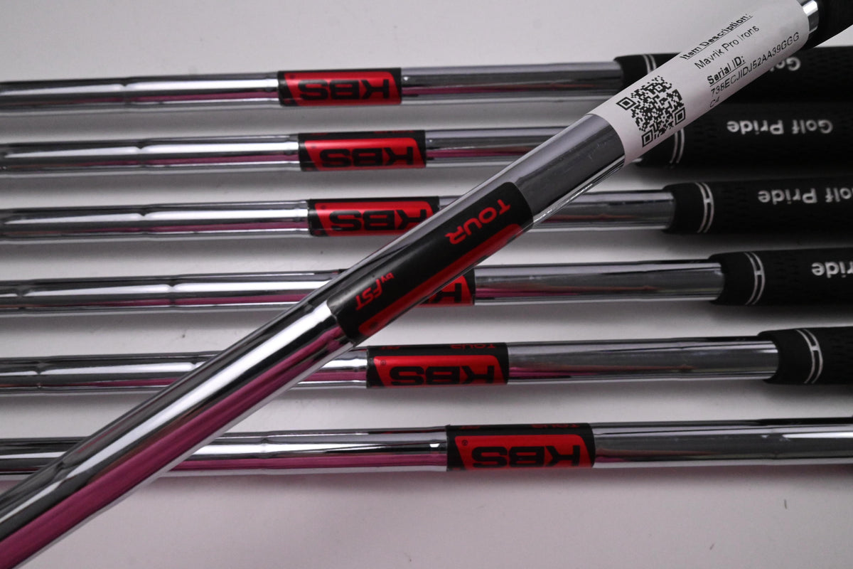 Callaway Mavrik Pro Irons / 5-PW+AW / Stiff Flex KBS Tour Shafts