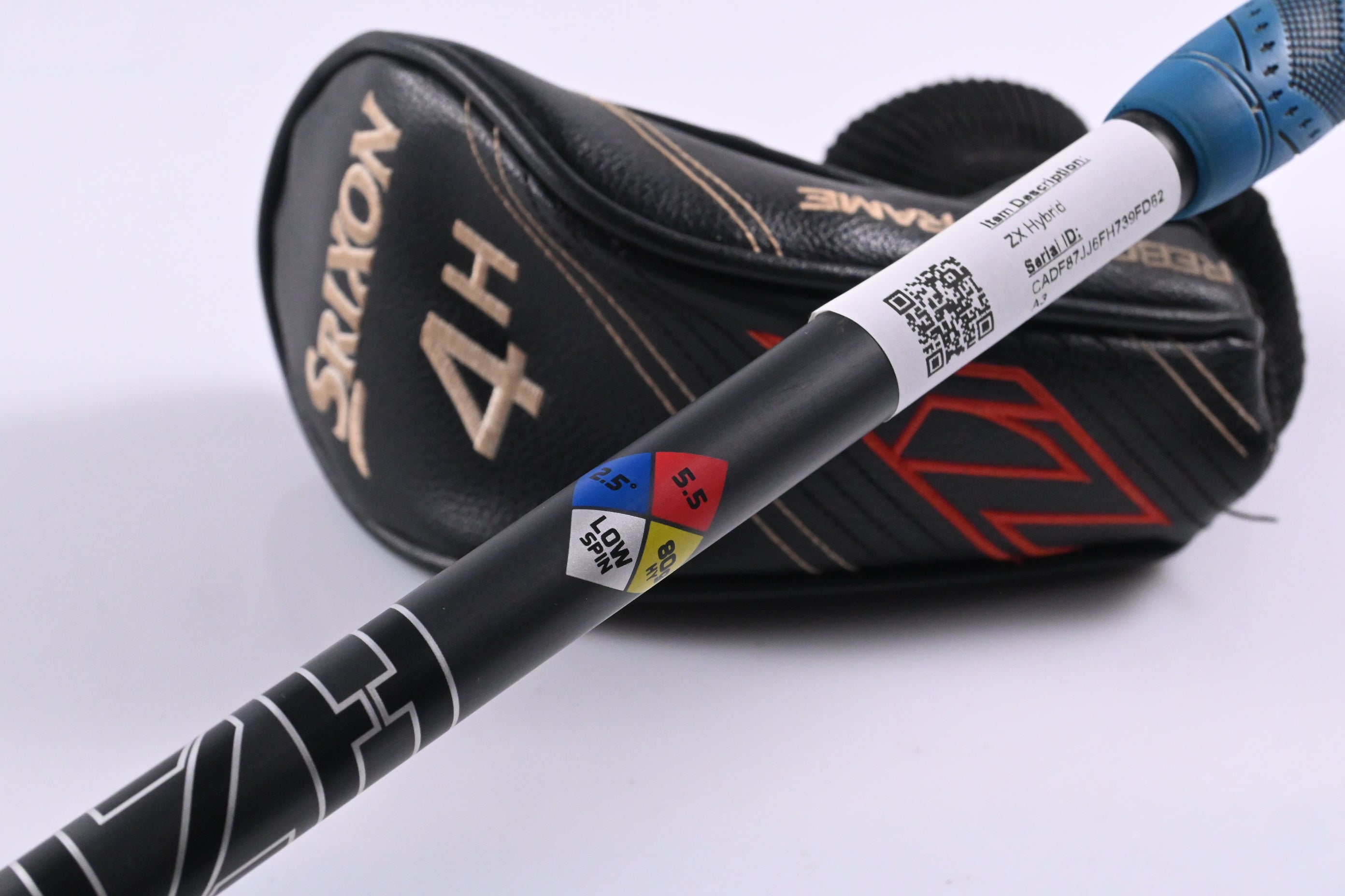 Srixon ZX #4 Hybrid / 22 Degree / Regular Flex HZRDUS Smoke Black 80 Shaft