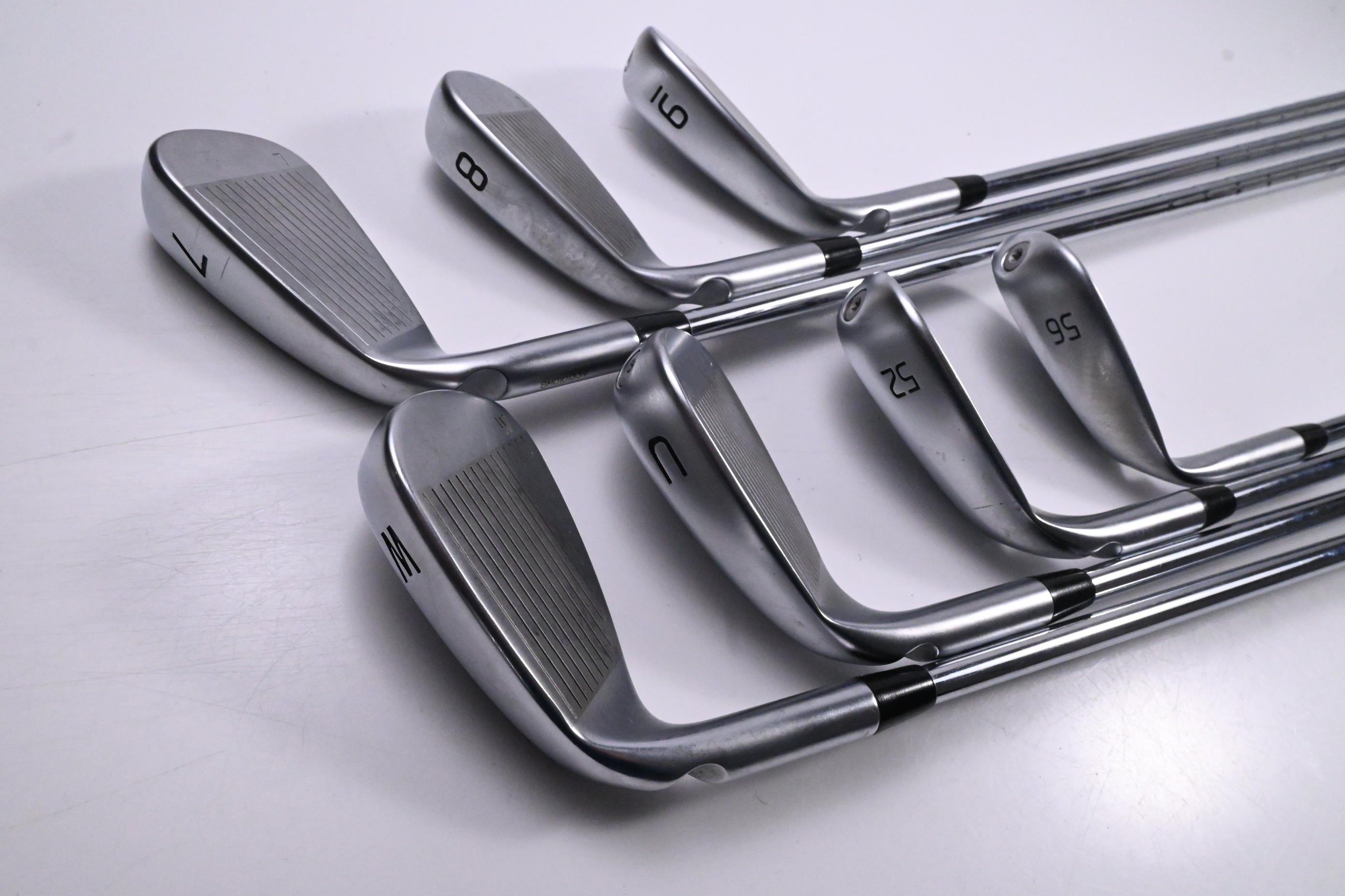 Ping G440 Irons / 7-PW+GW+52+56 / Green Dot / Regular Flex Ping AWT 3.0 Shafts