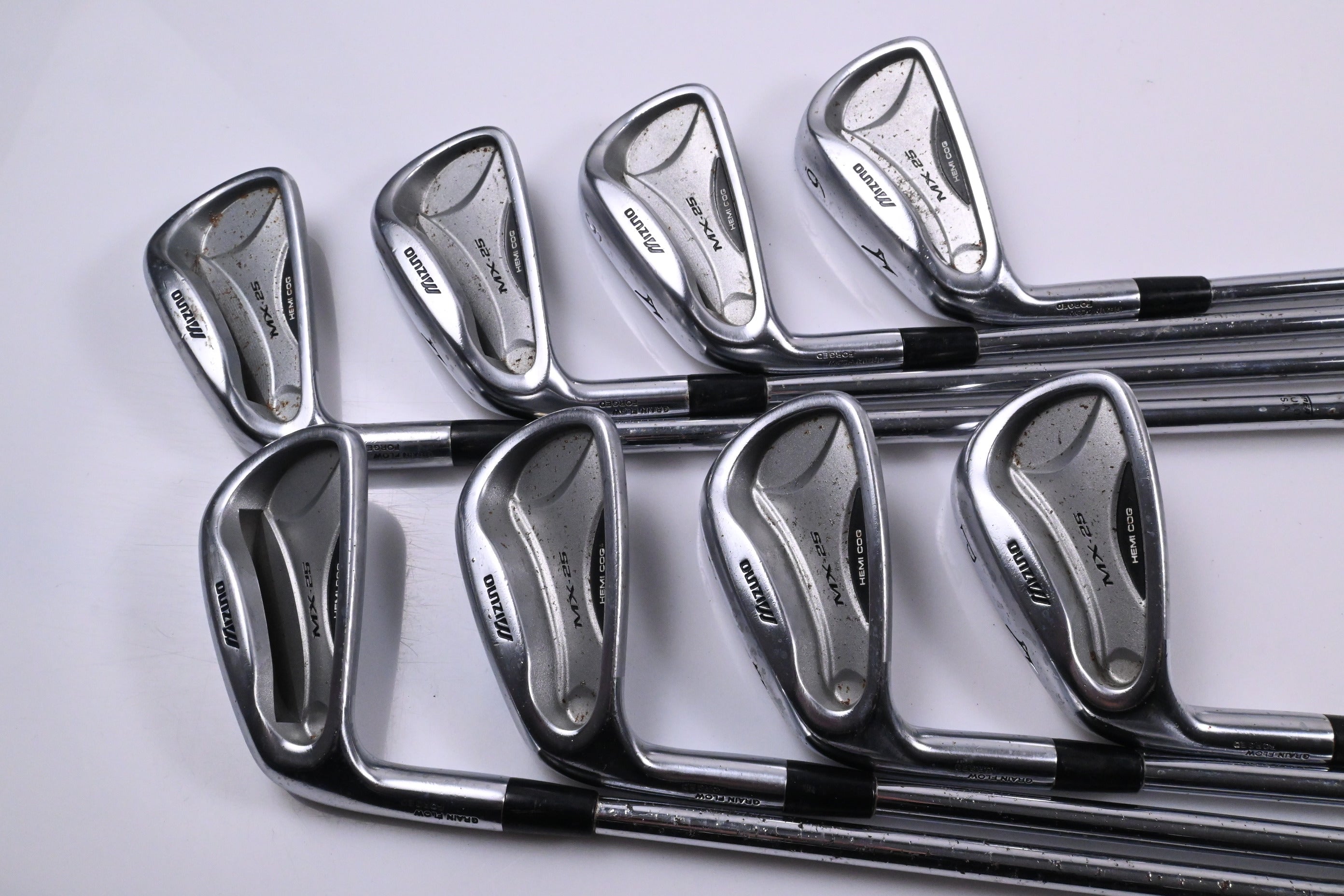 Left Hand Mizuno MX-25 Irons / 3-PW / Stiff Flex Dynamic Gold S300 Shafts