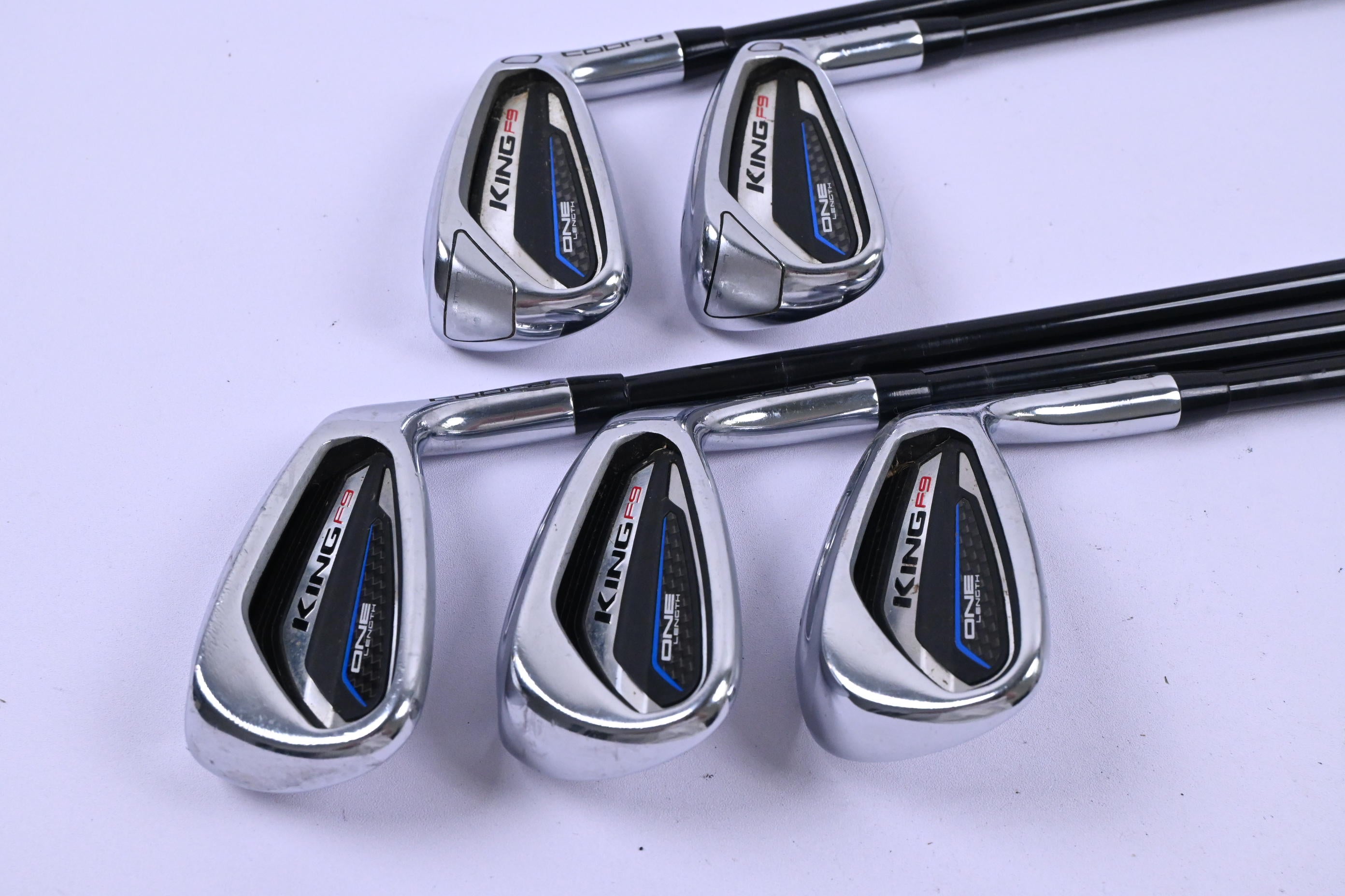 Cobra King F9 One Length Irons / 6-PW / Regular Flex Fujikura Atmos 6 Shaft