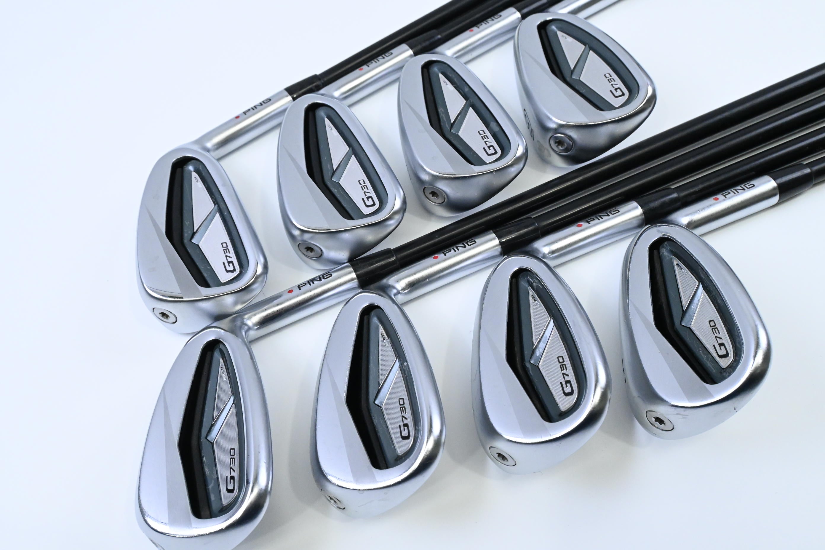 Ping G730 Irons / 6-PW+UW+GW+SW / Red Dot / Regular Flex Ping Alta CB Black AWT