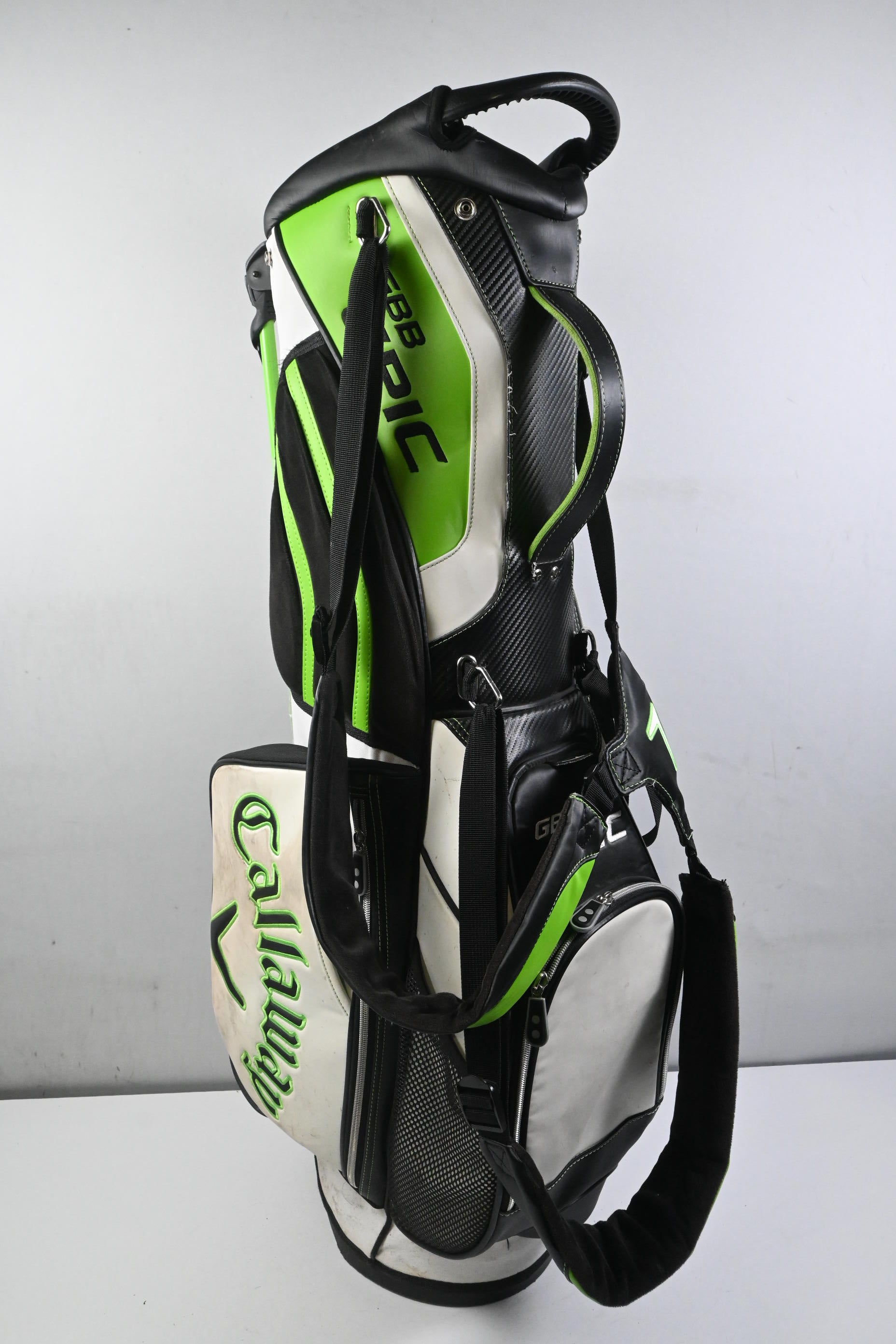 Callaway Epic Stand Bag / 4-Way Divider / Black, White & Green