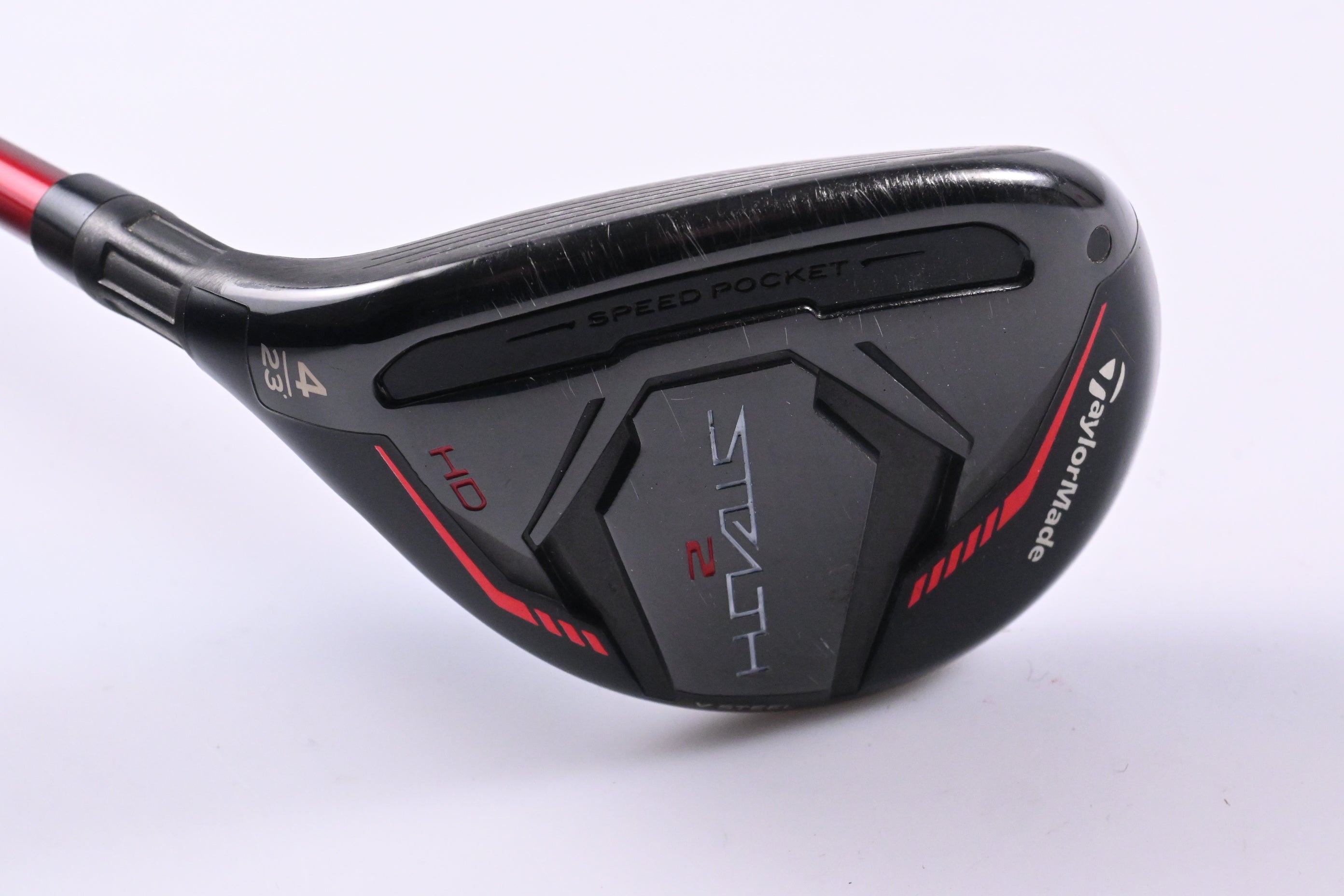 Left Hand Taylormade Stealth 2 HD #4 Hybrid / 23 Degree / Stiff Flex Speeder NX