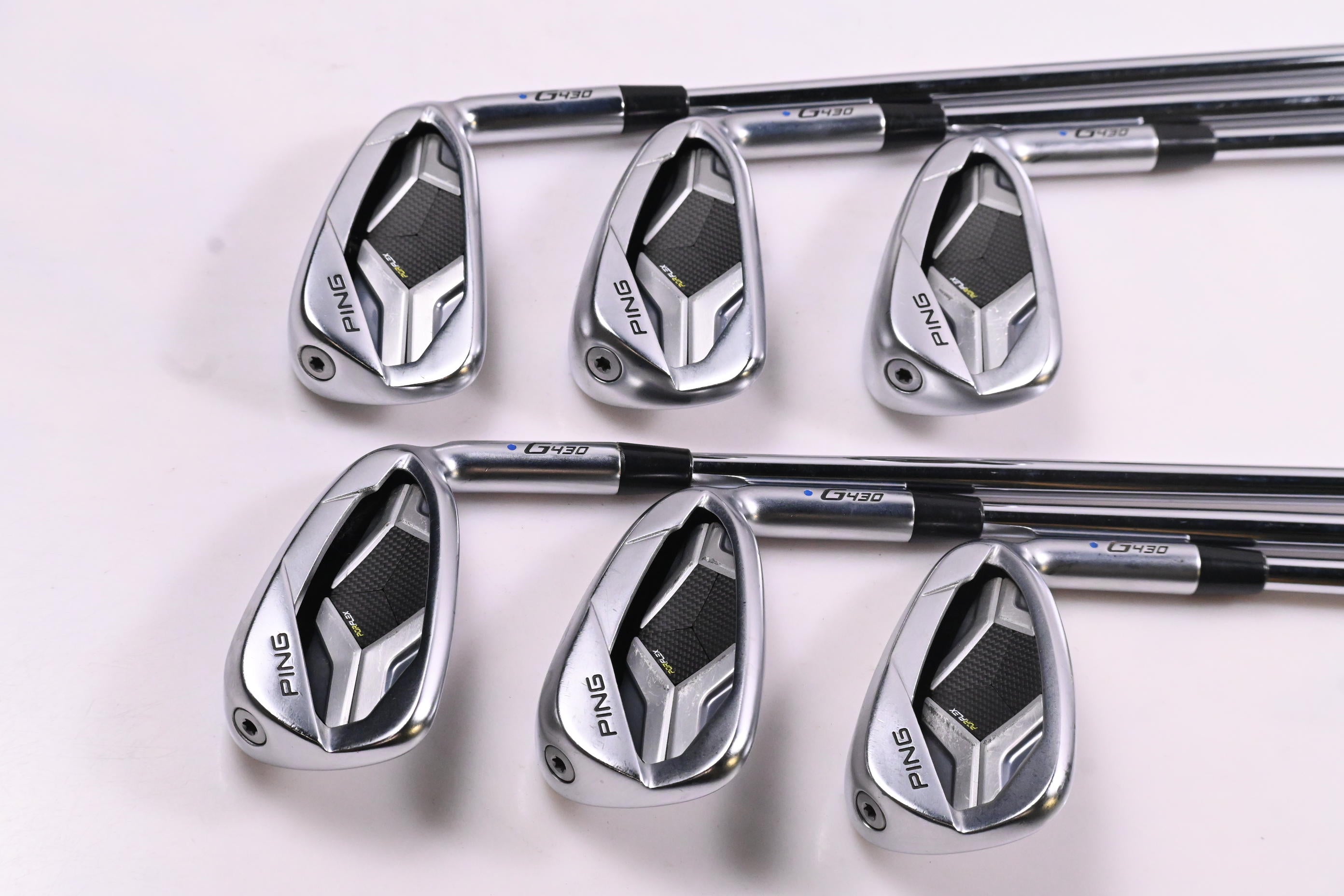 Ping G430 Irons / 5-PW / Blue Dot / Regular Flex Dynamic Gold 105 R300 Shafts