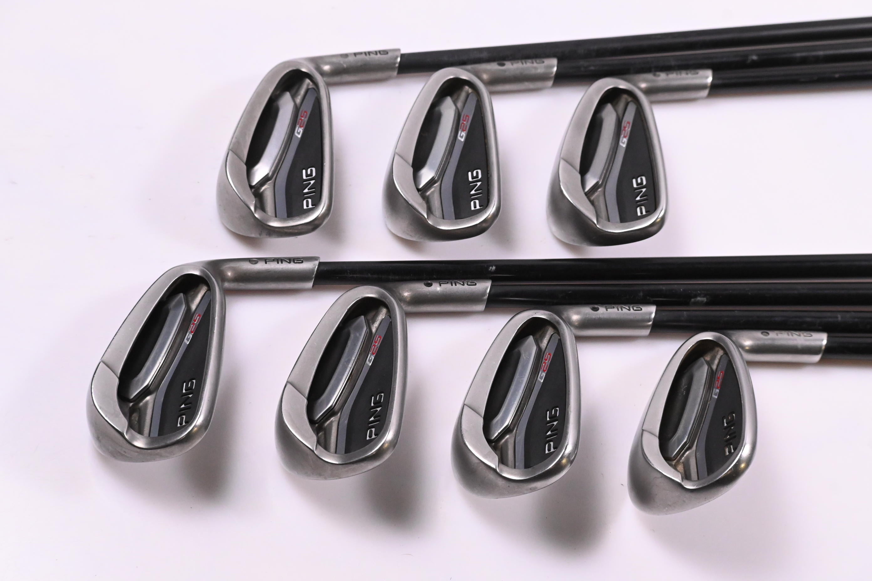 Ping G25 Irons / 5-PW+SW / Black Dot / Regular Flex Ping TFC 189 Shafts