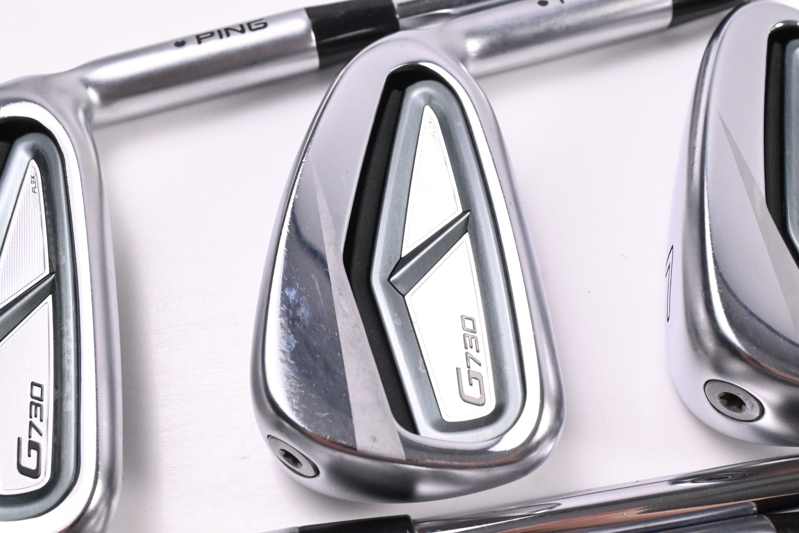 Ping G730 Irons / 5-PW+UW+56° / Black Dot / Stiff Flex Dynamic Gold S300 Shafts