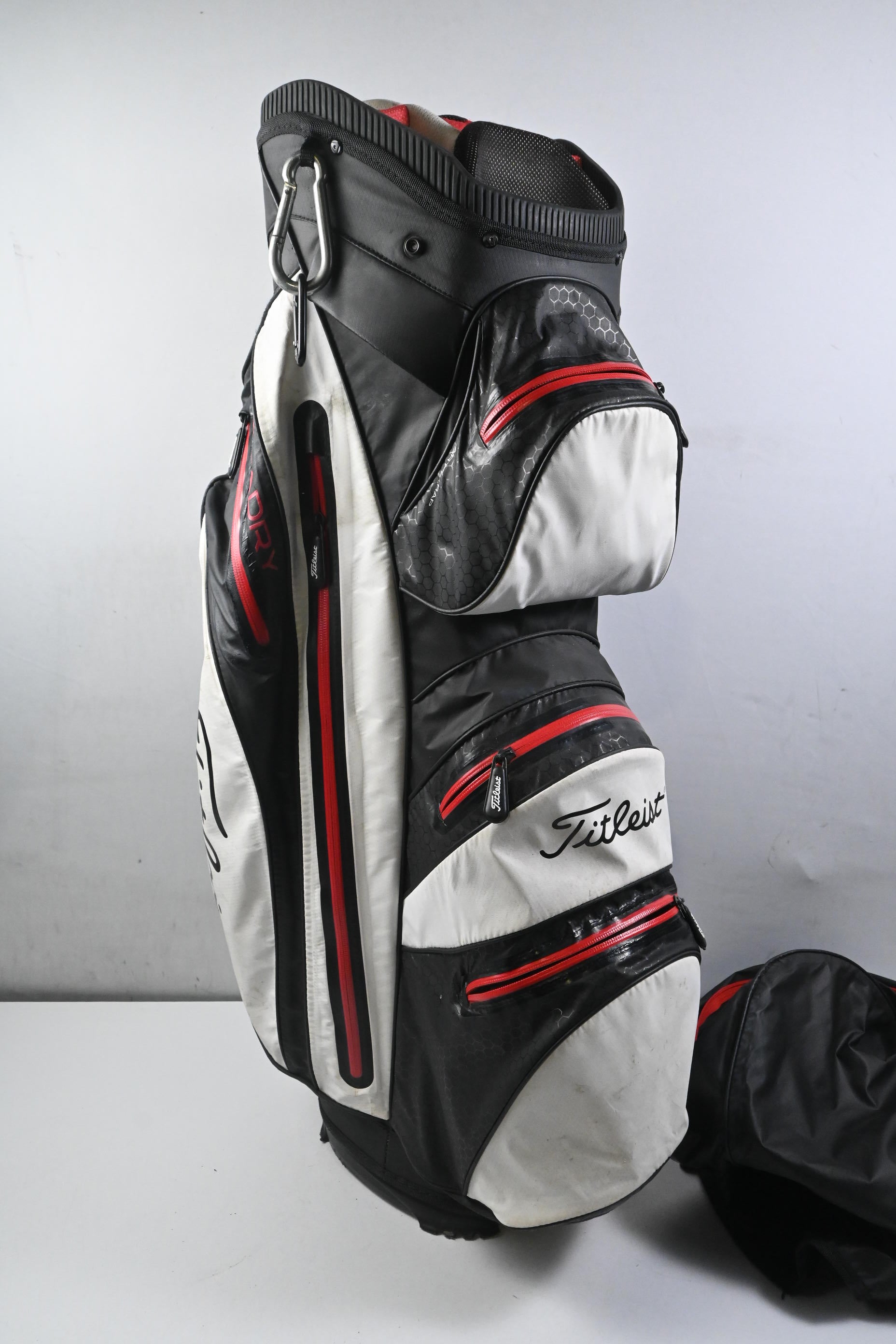 Titleist StaDry Cart Bag / 14-Way Divider / Black, White & Red