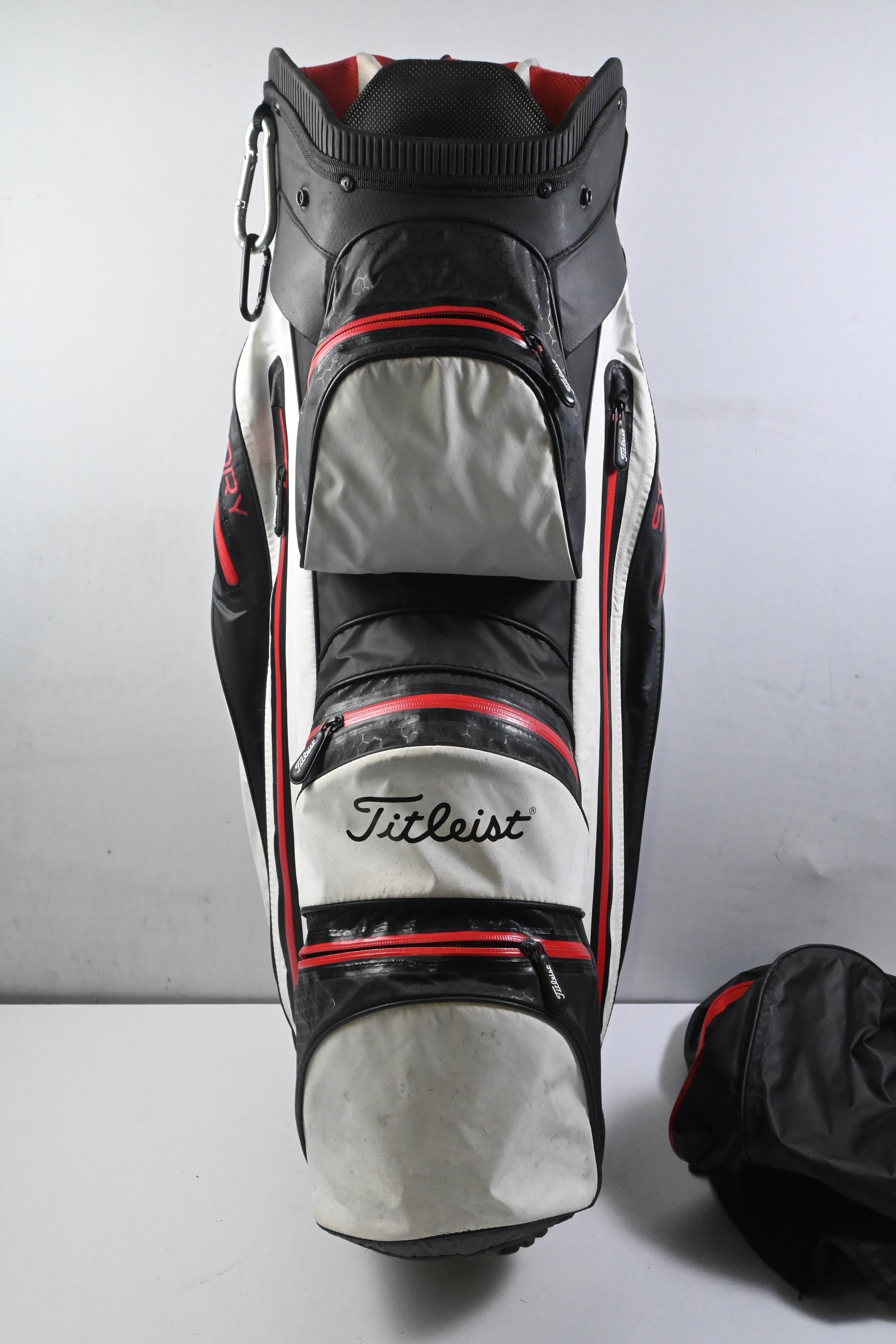 Titleist StaDry Cart Bag / 14-Way Divider / Black, White & Red