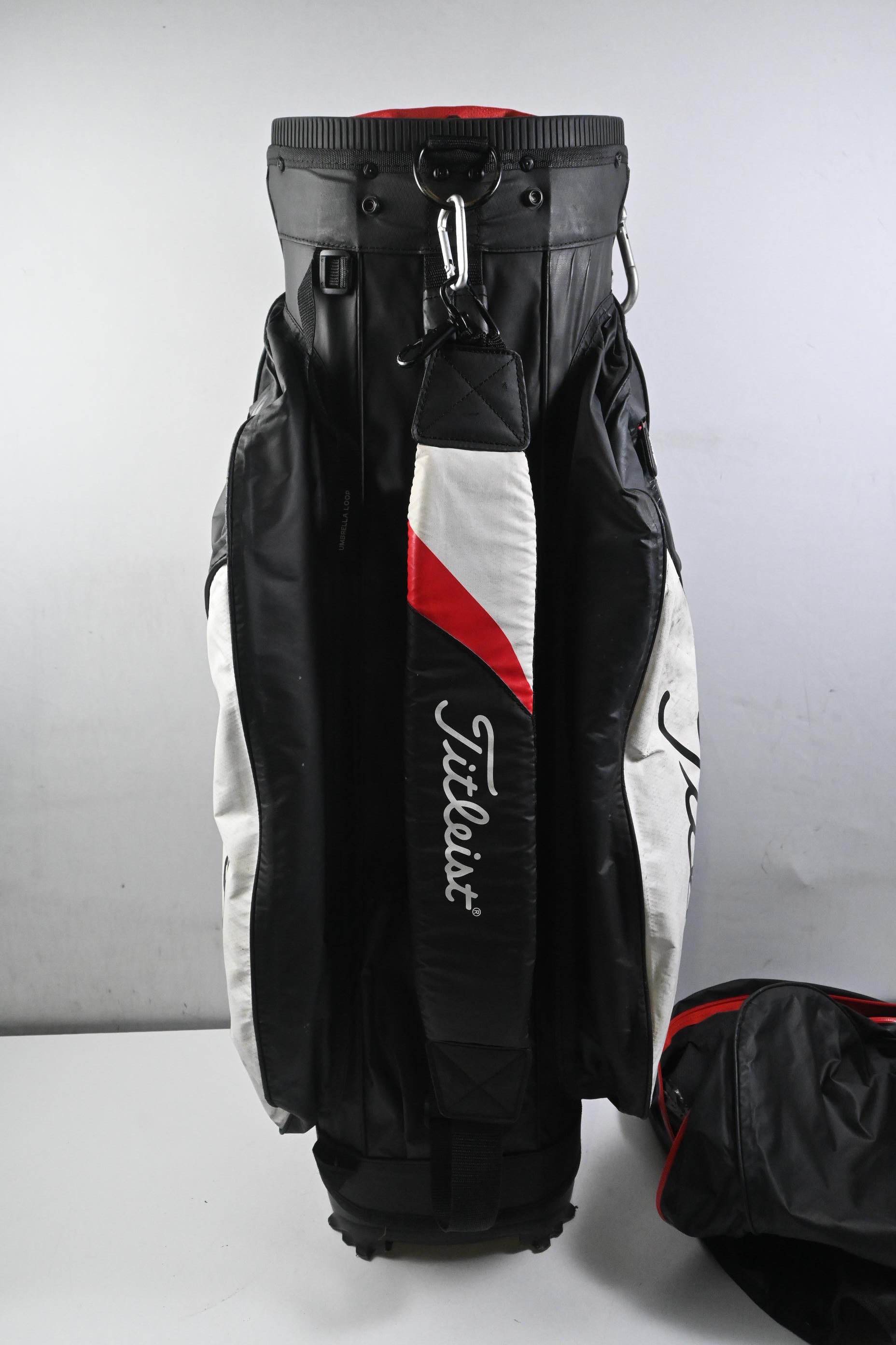 Titleist StaDry Cart Bag / 14-Way Divider / Black, White & Red