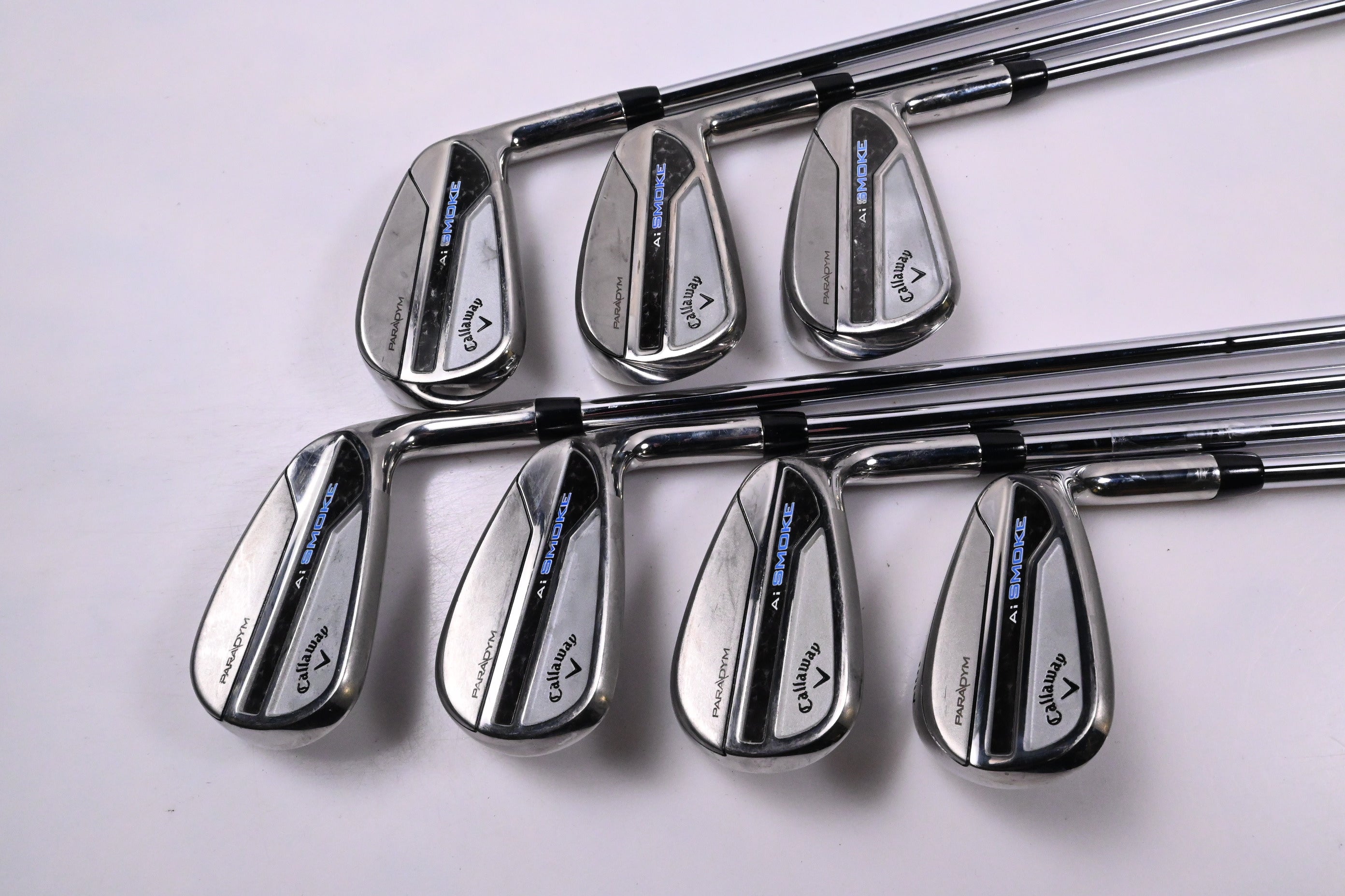 Callaway Paradym Ai Smoke Irons / 5-PW+SW / Stiff Flex Elevate MPH 95 Shafts