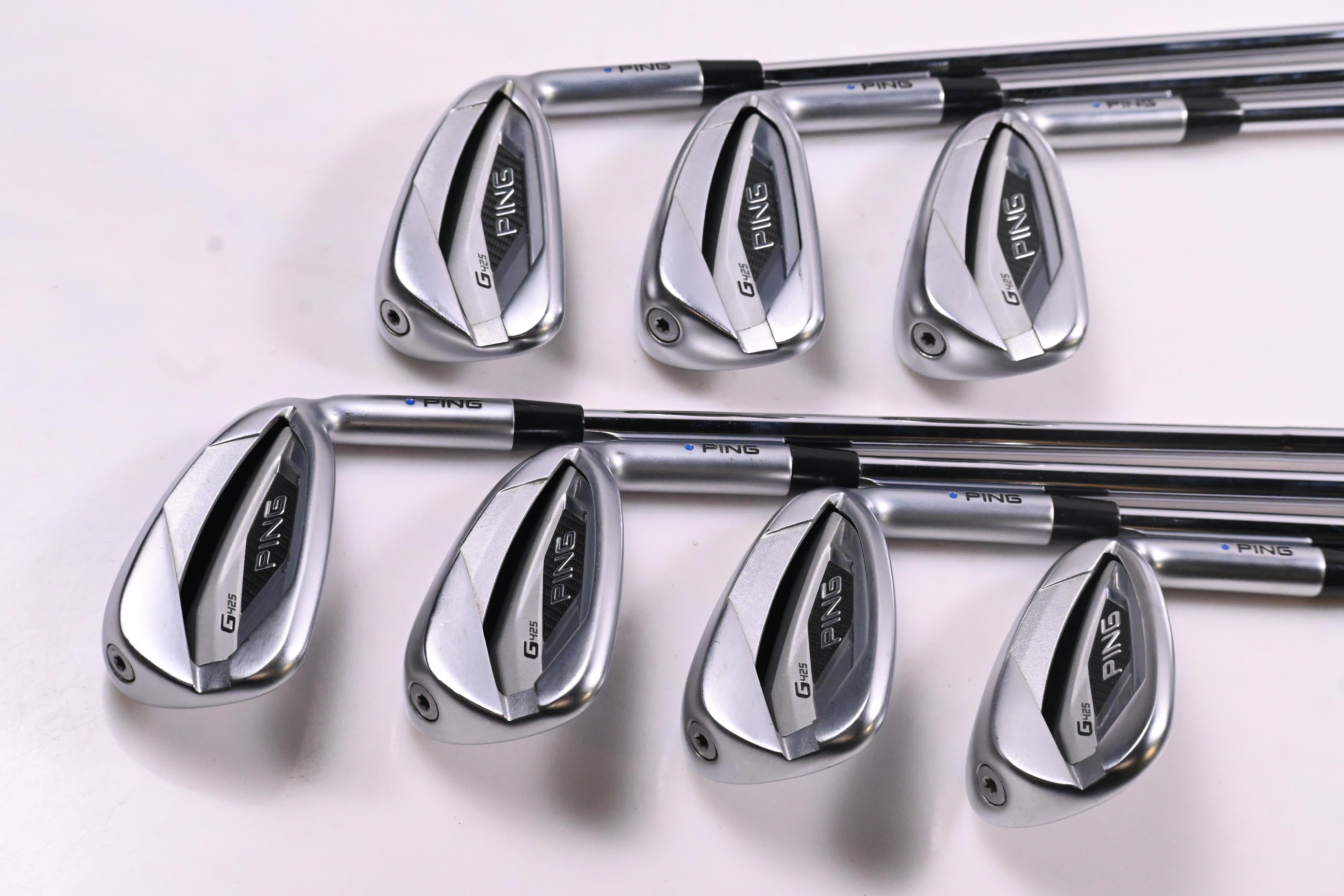 Ping G425 Irons / 5-PW+SW / Blue Dot / Stiff Flex Ping AWT 2.0 Shafts