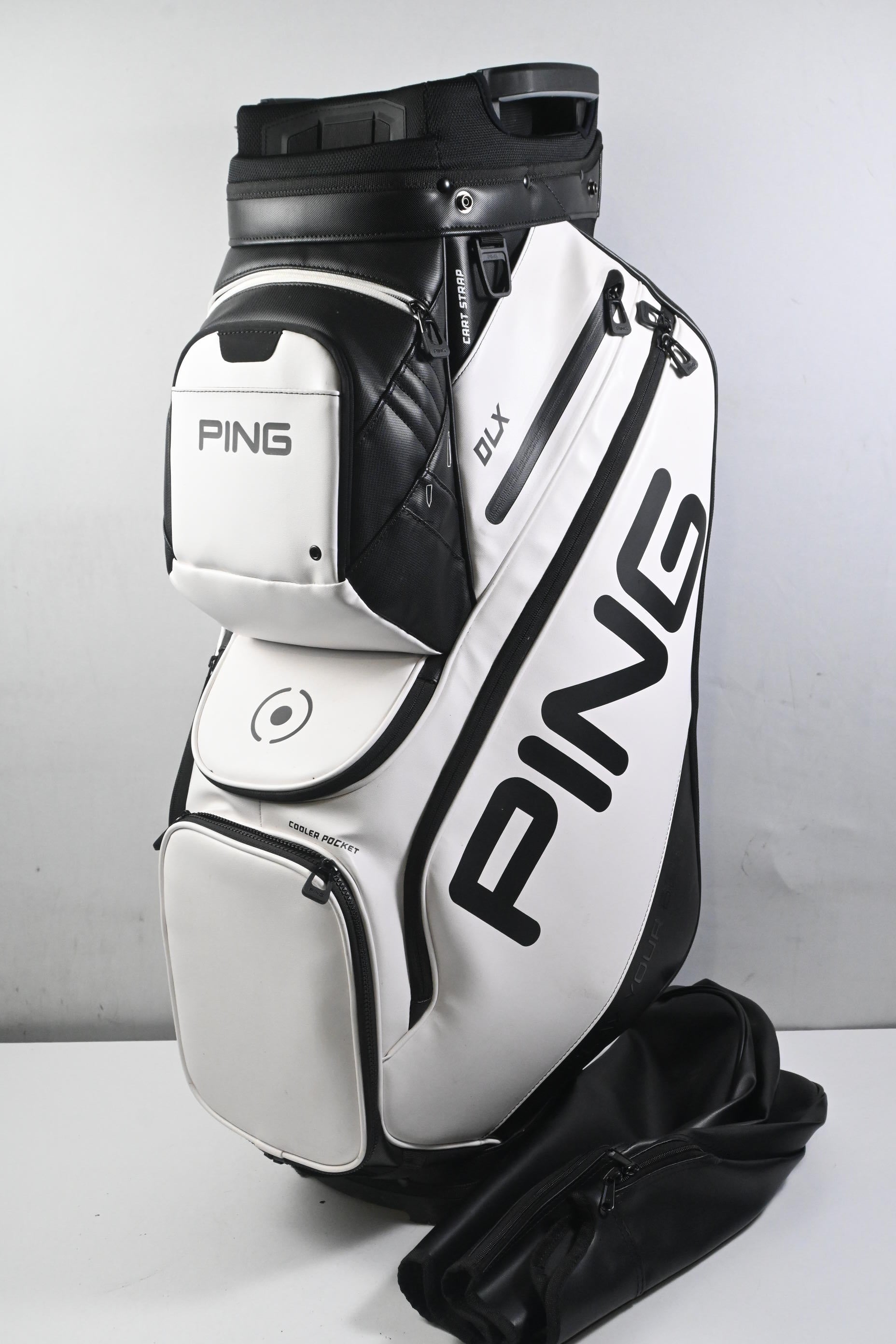 Ping DLX Cart Bag / 15-Way Divider / White & Black