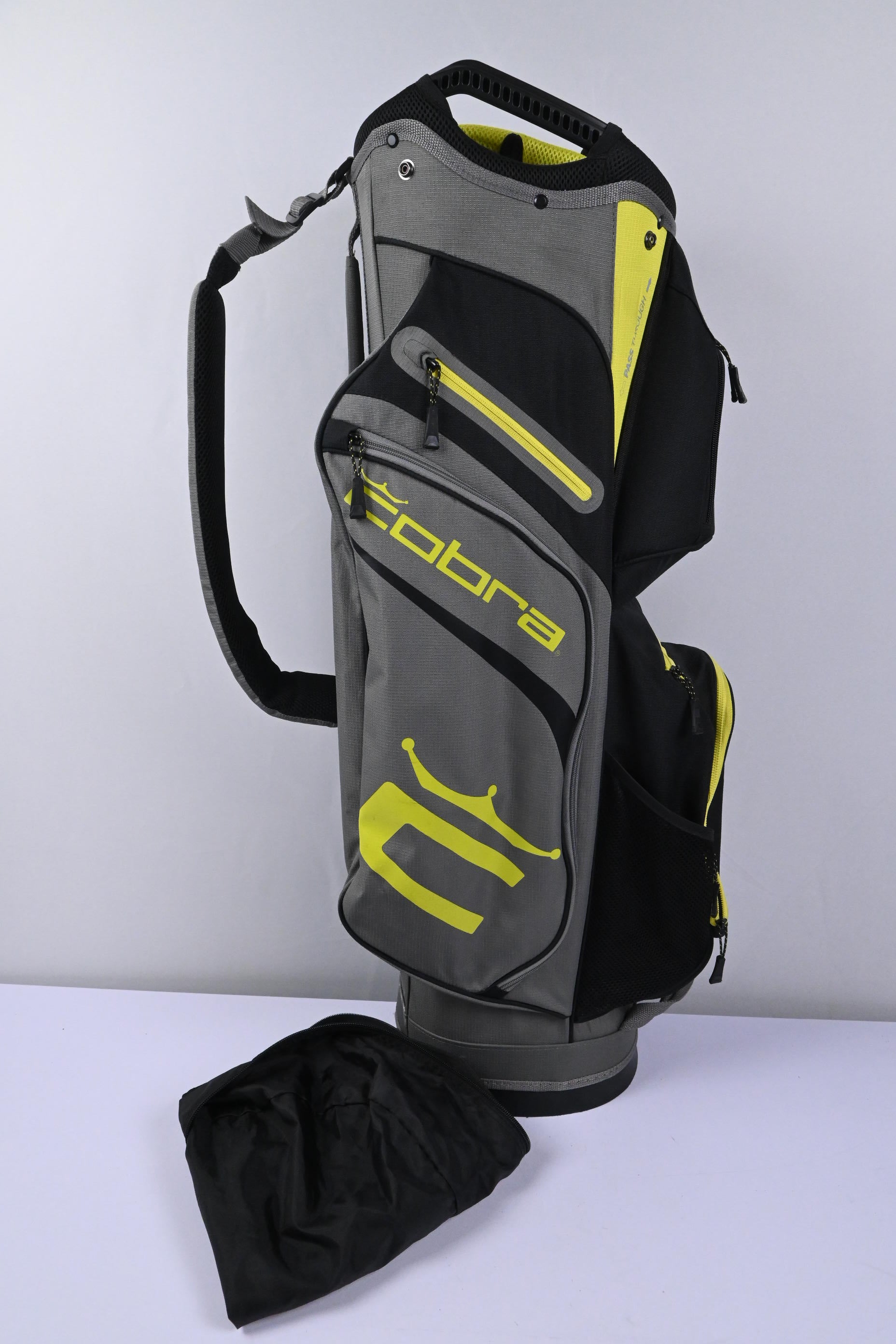 Cobra Cart Bag / 14-Way Divider / Black, Grey & Yellow