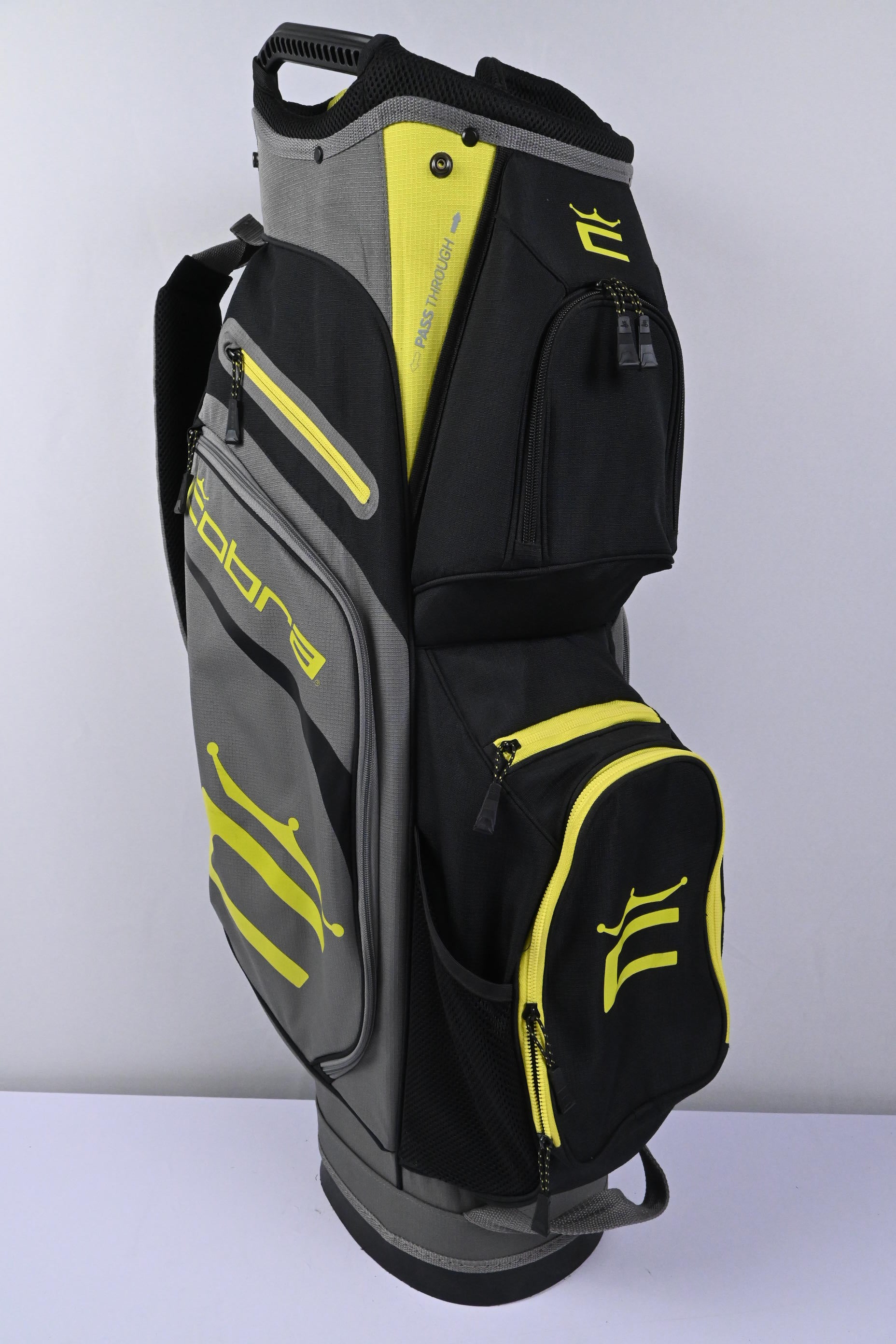 Cobra Cart Bag / 14-Way Divider / Black, Grey & Yellow