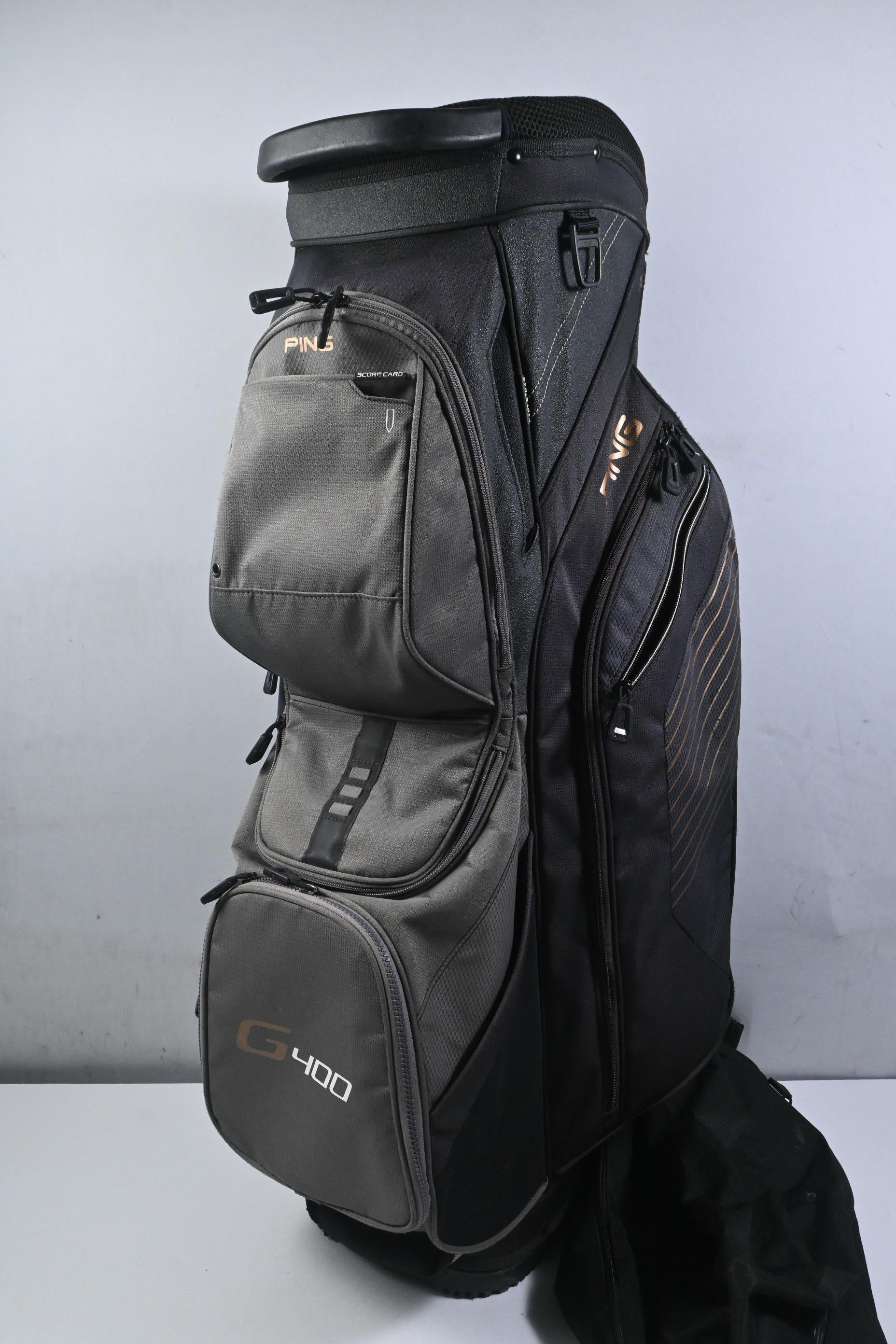 Ping Cart G400 Bag / 14-Way Divider / Grey, Black & Gold
