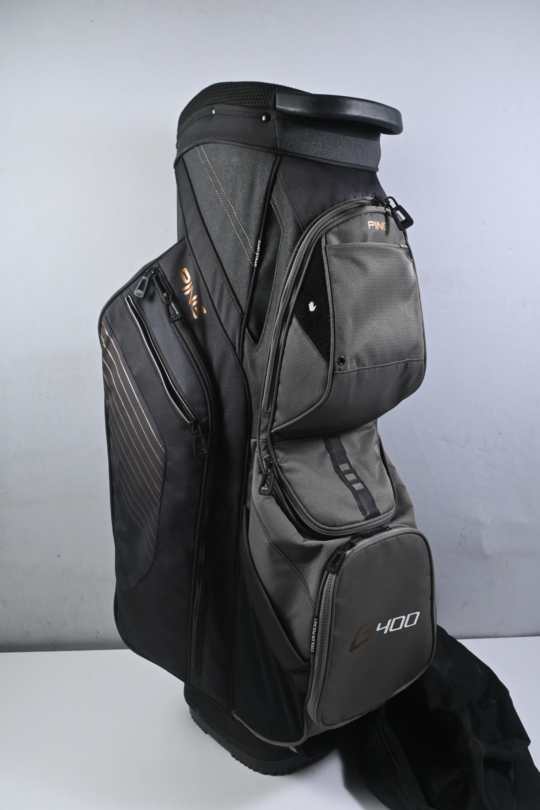 Ping Cart G400 Bag / 14-Way Divider / Grey, Black & Gold