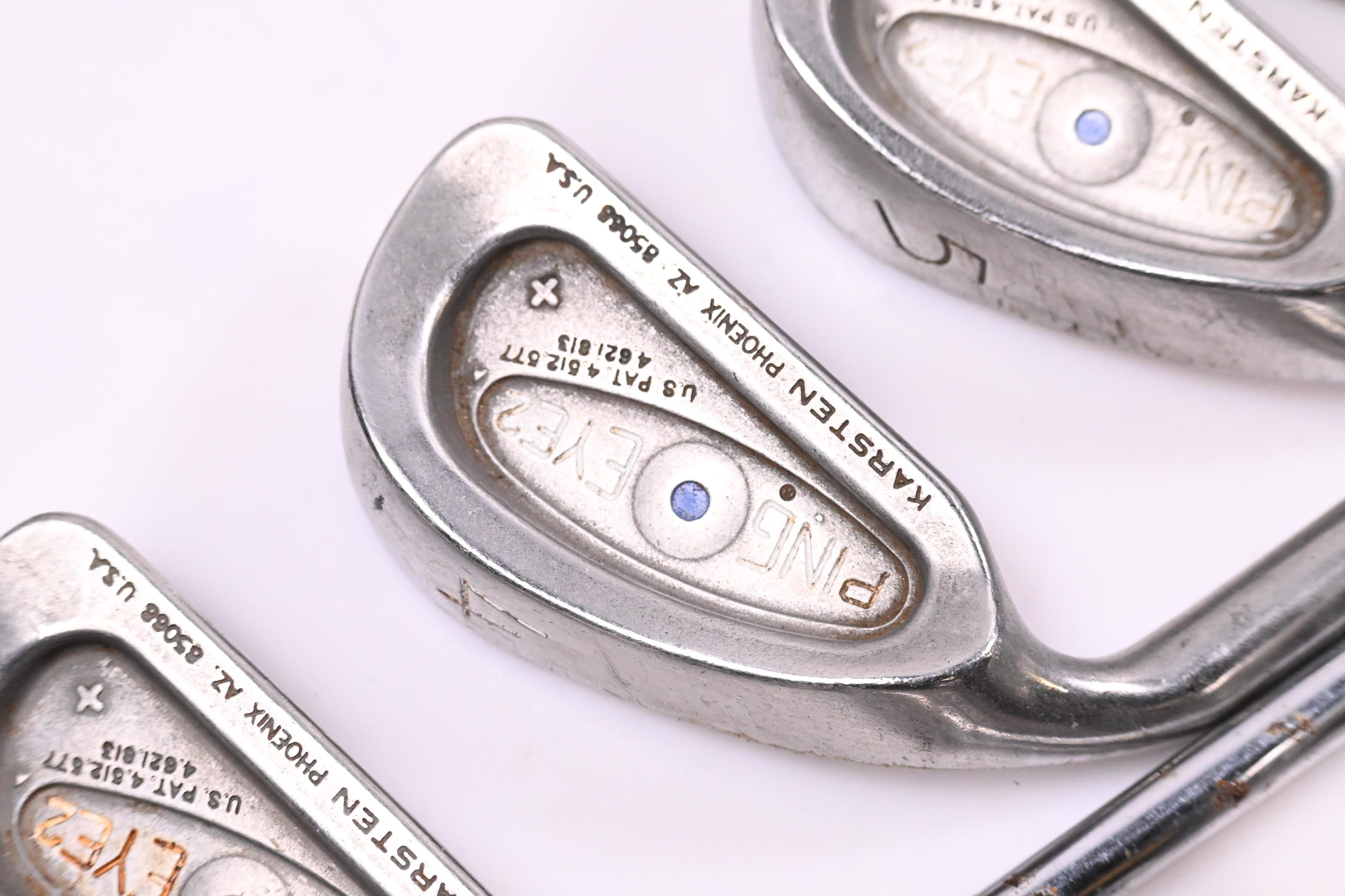 Left Hand Ping Karsten Eye 2+ Irons / 3-PW+SW / Blue Dot / Stiff Flex ZZ-Lite