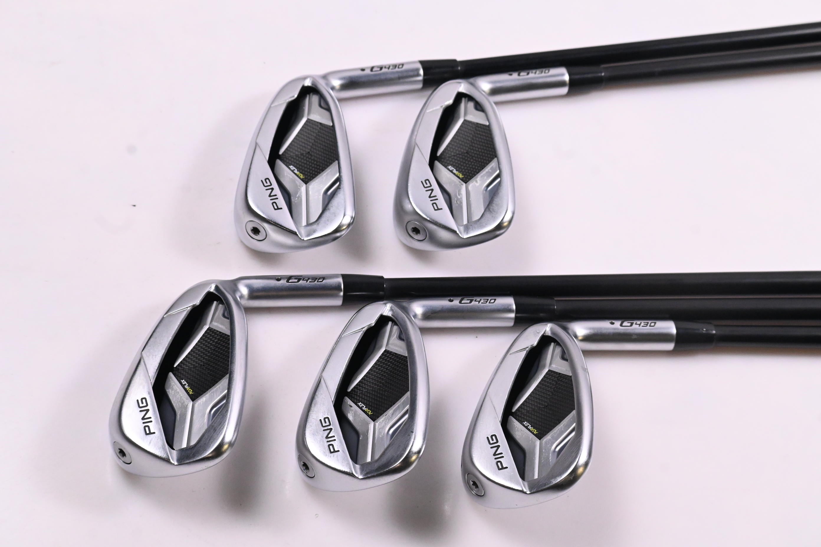 Ping G430 Irons / 7-PW+45° / Black Dot / Regular Flex Ping Alta CB Black Shafts