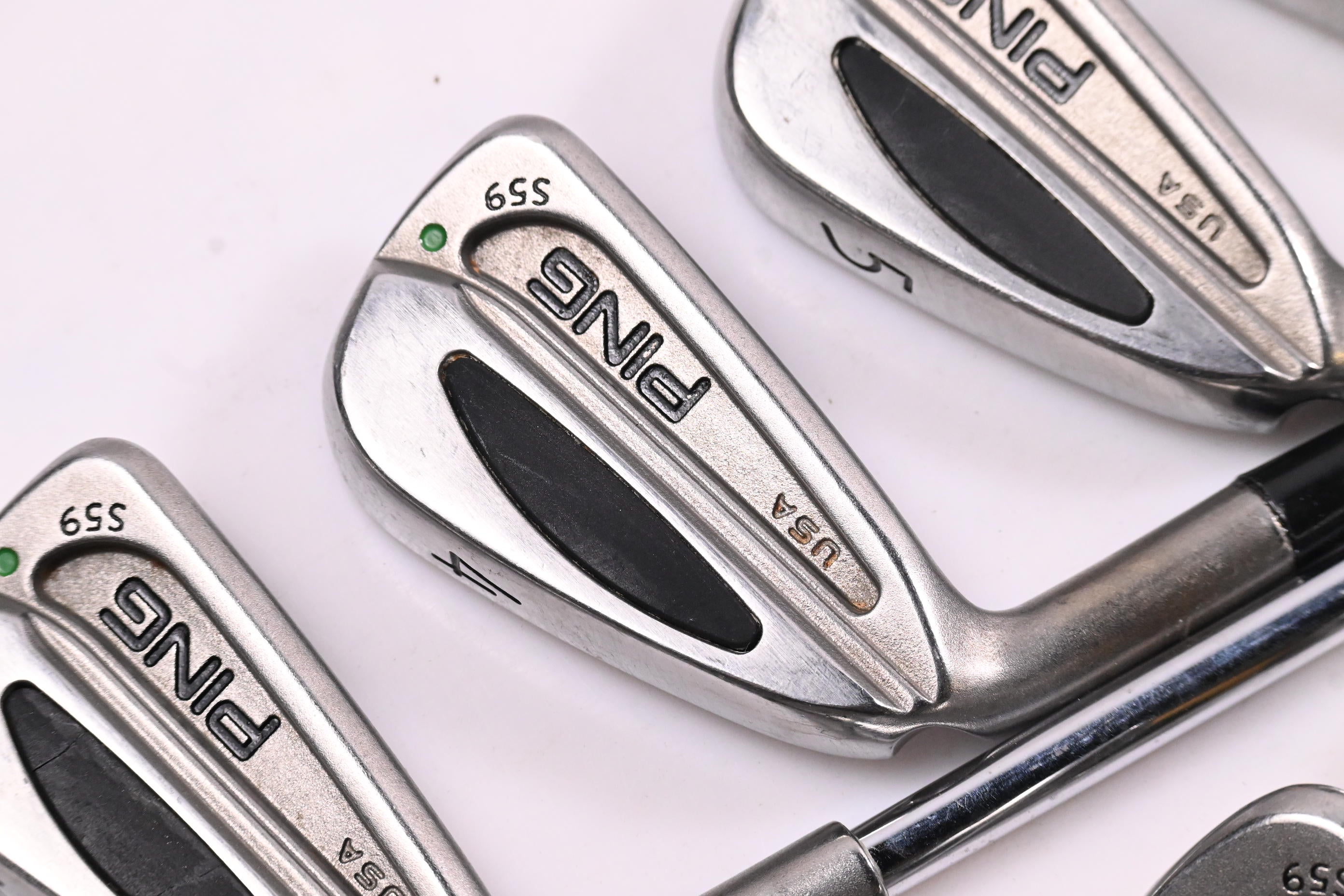 Left Hand Ping S59 Irons / 3-PW / Green Dot / Regular Flex Dynamic Gold R300